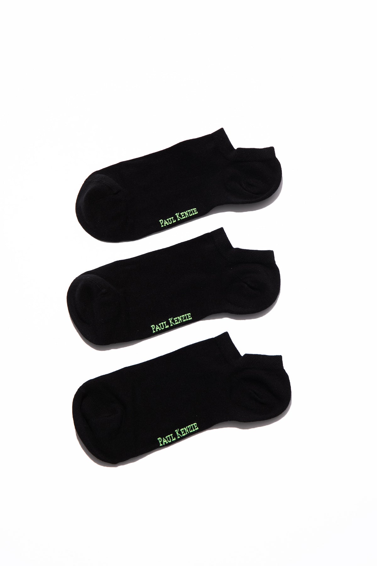 Paul Kenzie-3'lü Sneaker Çorap All Black-Çorap-2-milagron.live