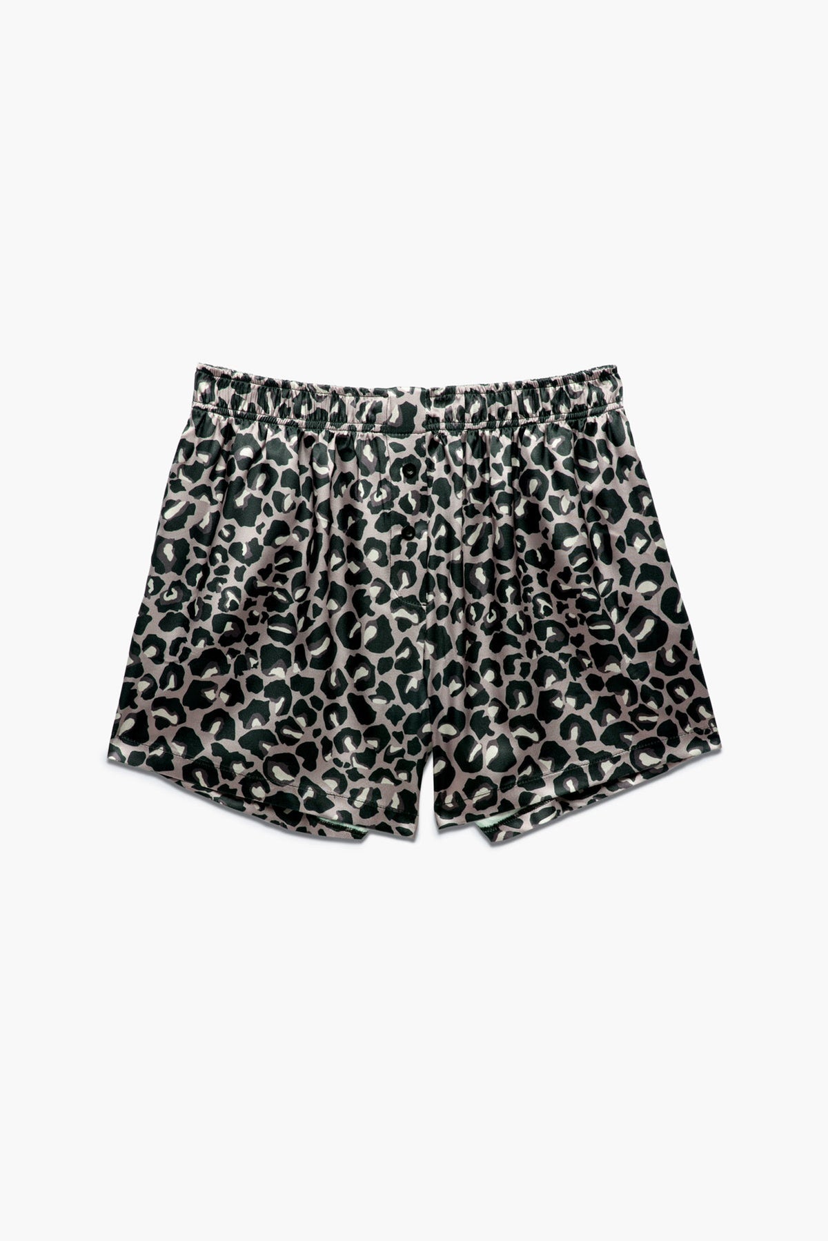 Desenli Kadın Saten Şort - Silky Leopard