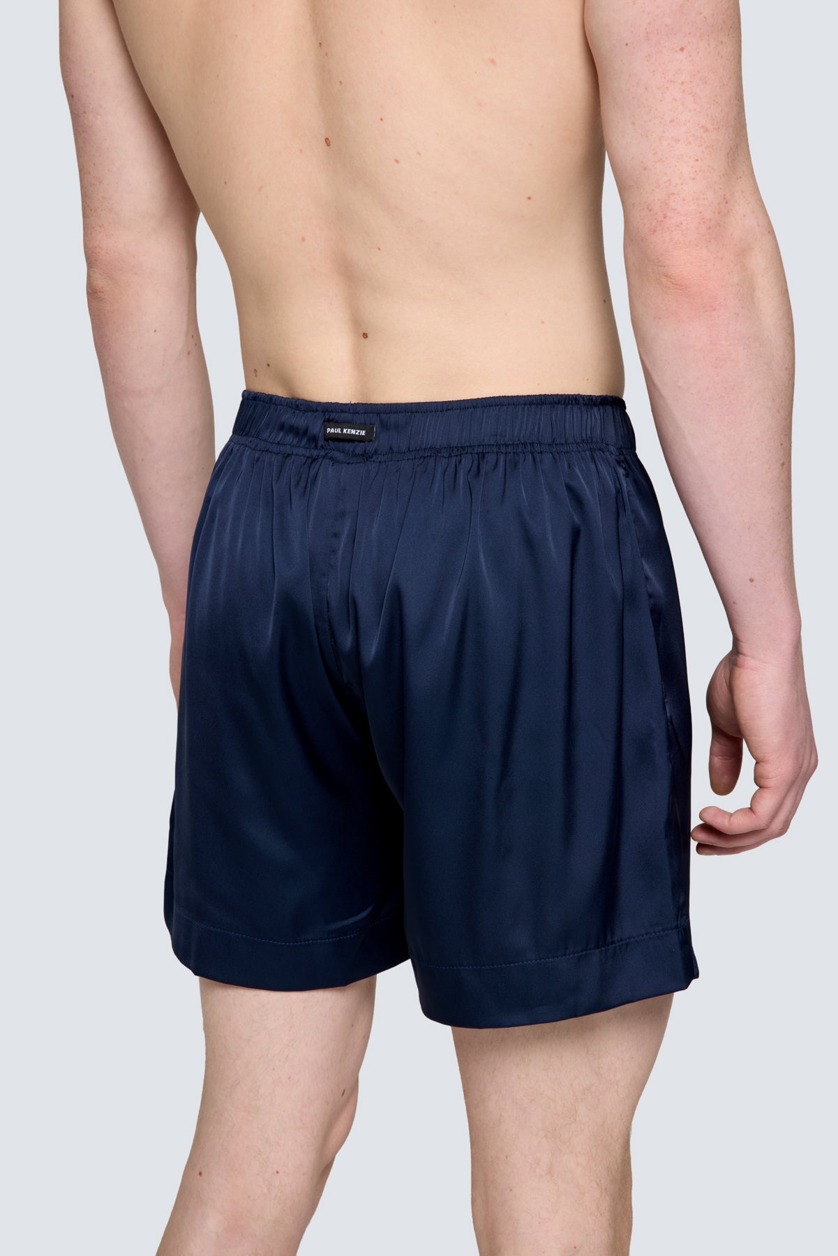 Erkek Saten Şort - Silky Navy