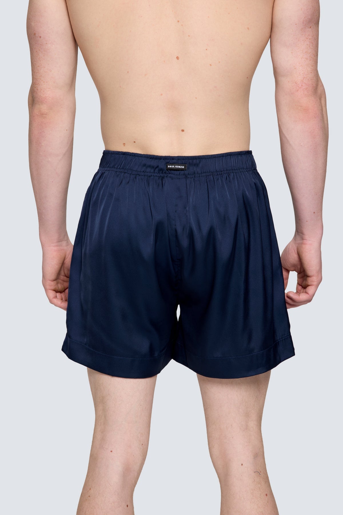 Erkek Saten Şort - Silky Navy