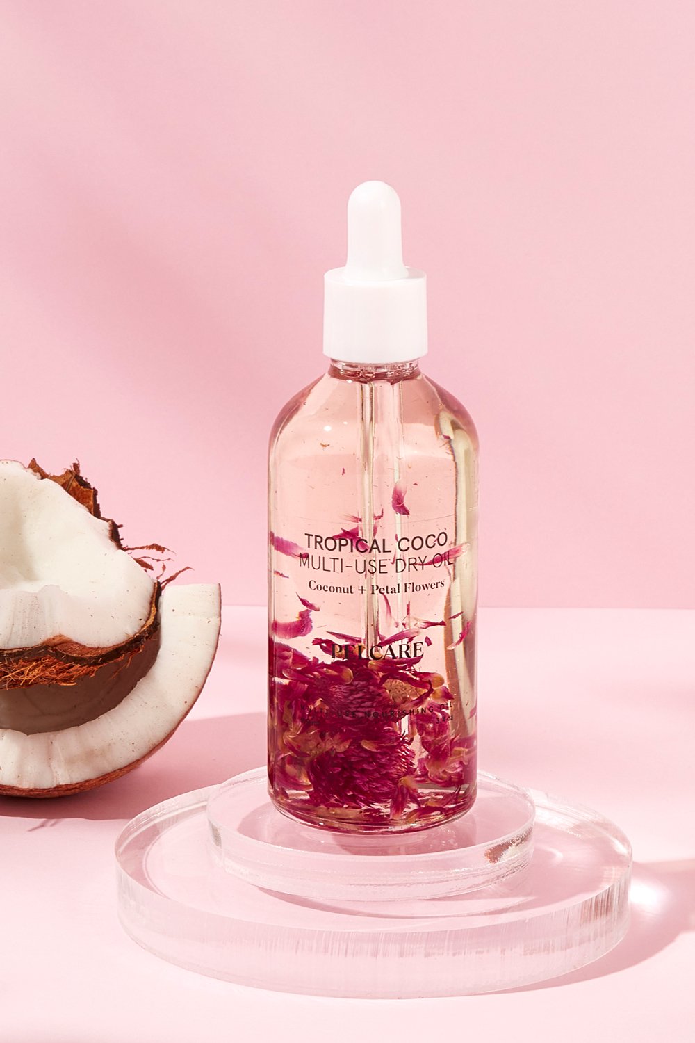 Pelcare-Tropical Coco Multi - Use Dry Oil + Hi̇ndi̇stan Cevi̇zi̇ İçeren Çok Amaçli Kuru Yağ-Vücut Yağı-2-milagron.live