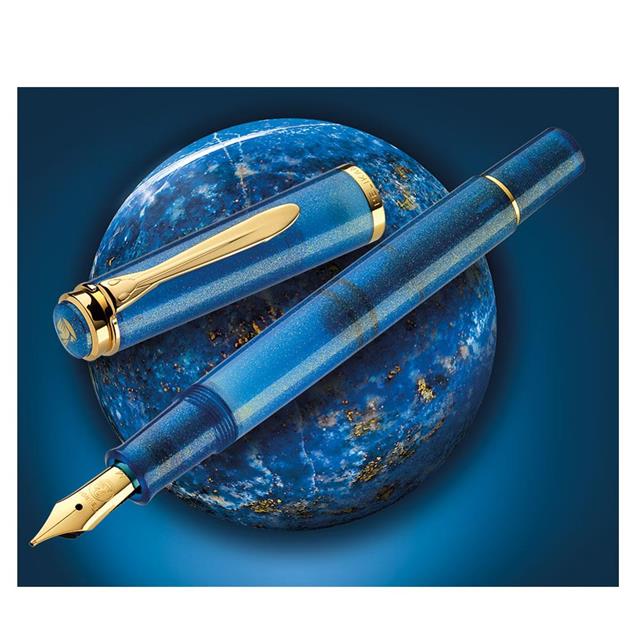 Pelikan-Classic M200 Dolma Kalem Seti Golden Lapis F Uç-Dolma Kalem-7-milagron.live