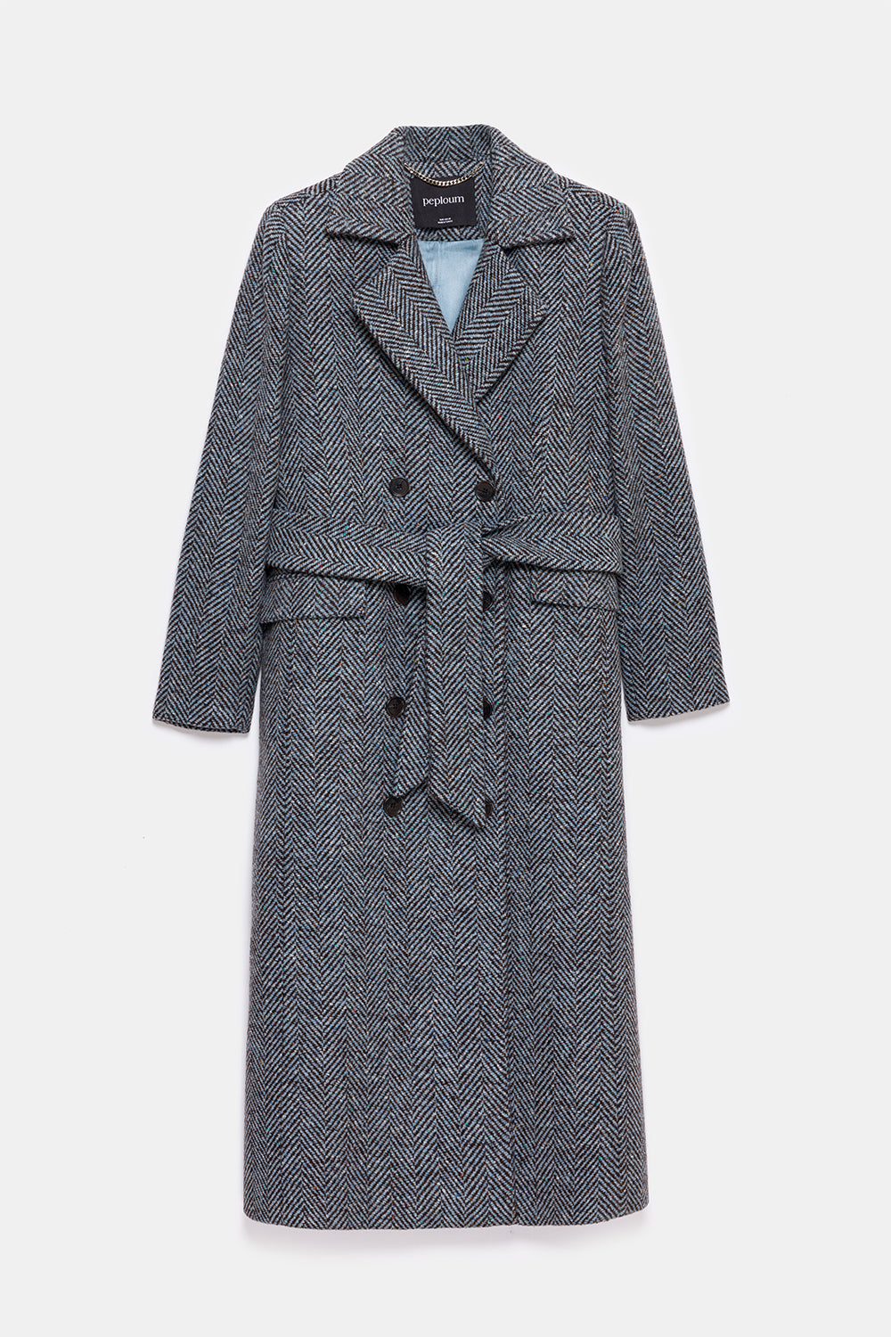 Peploum-Adele Herringbone Coat-Kaban-8-milagron.live