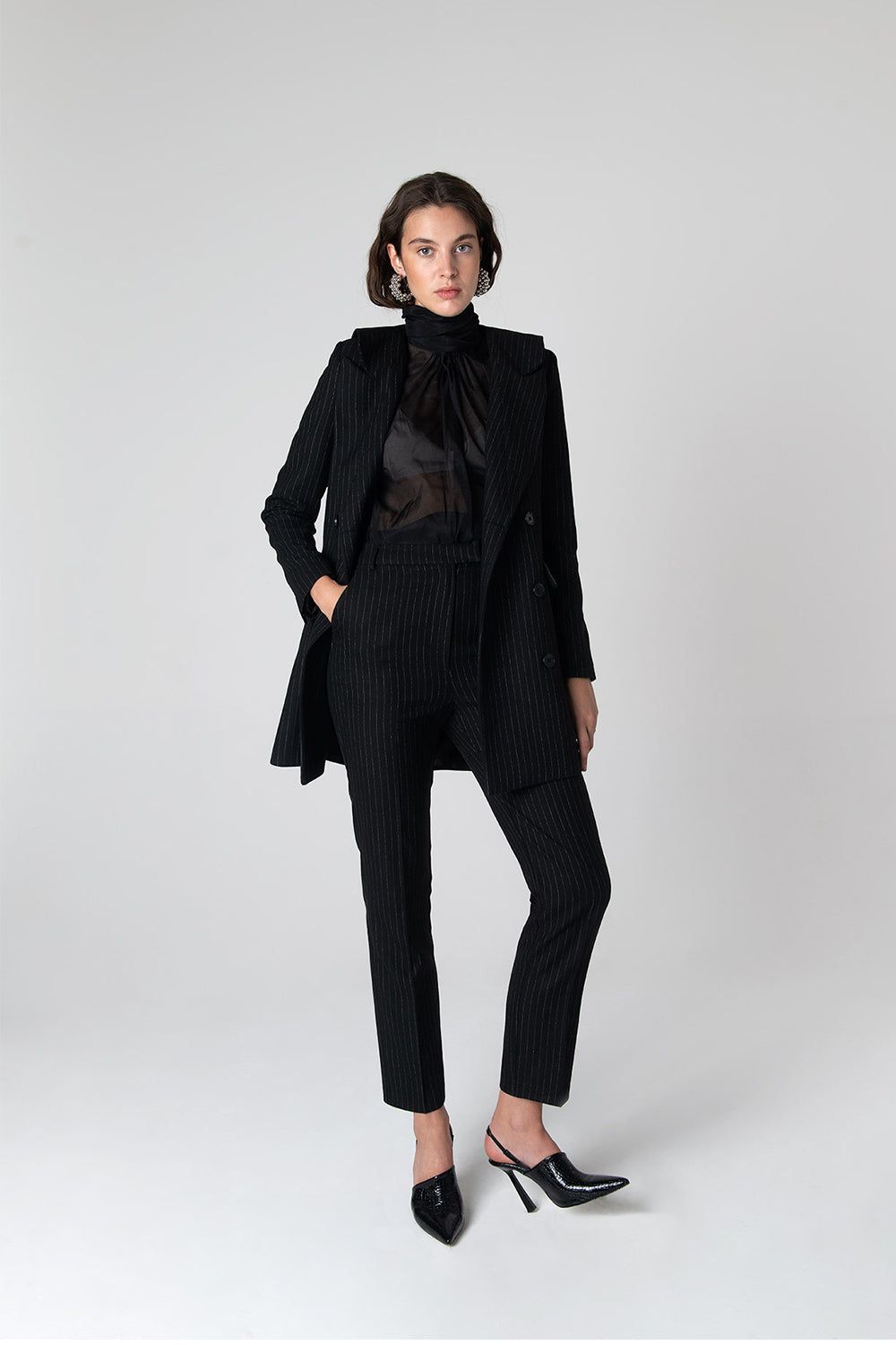 Peploum-Mary Lacy Pinstripe Jacket-Ceket-2-milagron.live
