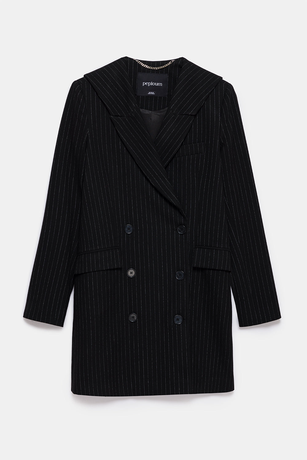 Peploum-Mary Lacy Pinstripe Jacket-Ceket-5-milagron.live