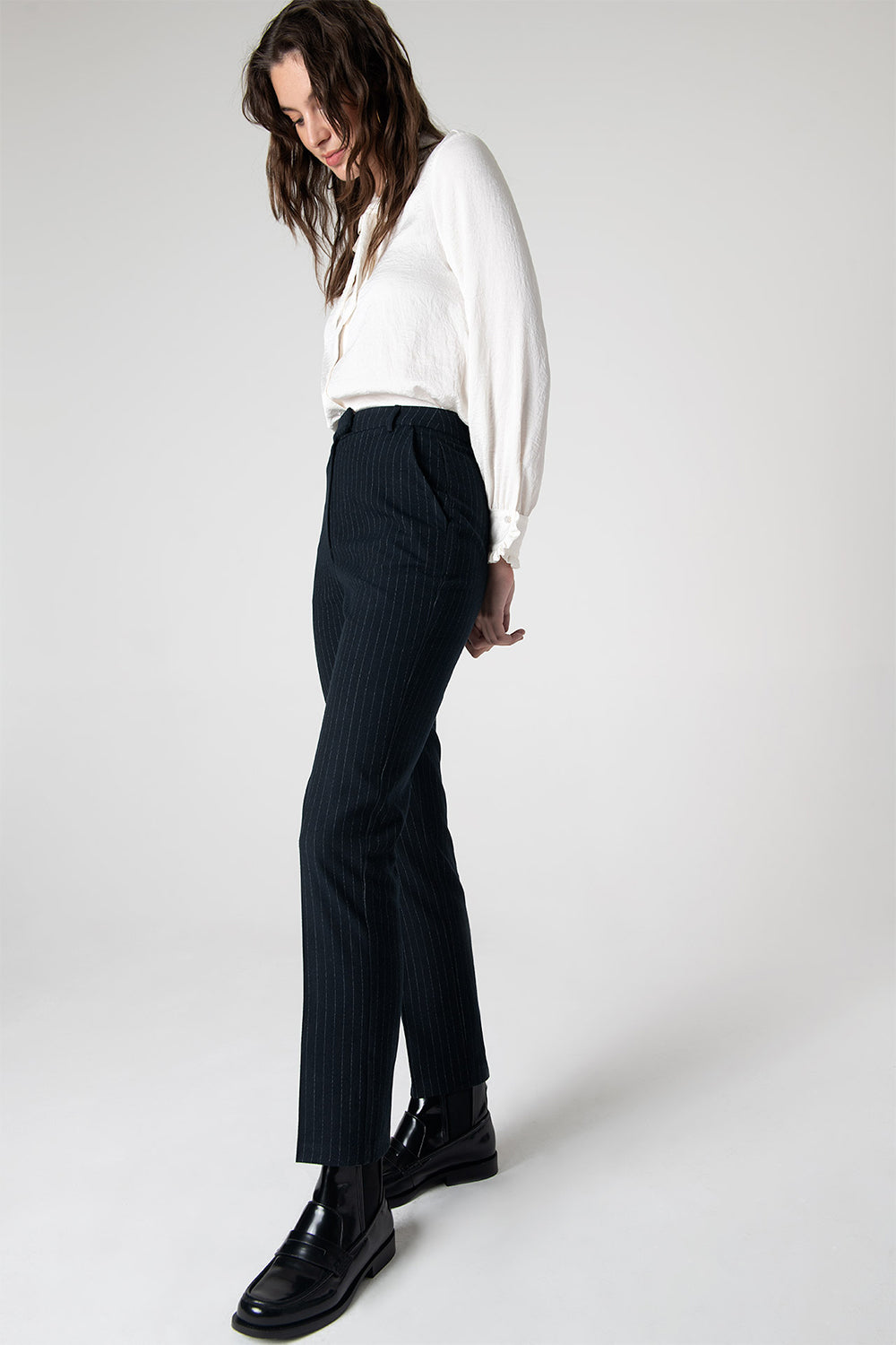 Peploum-Mary Lacy Slim Fit Trousers-Pantolon-2-milagron.live