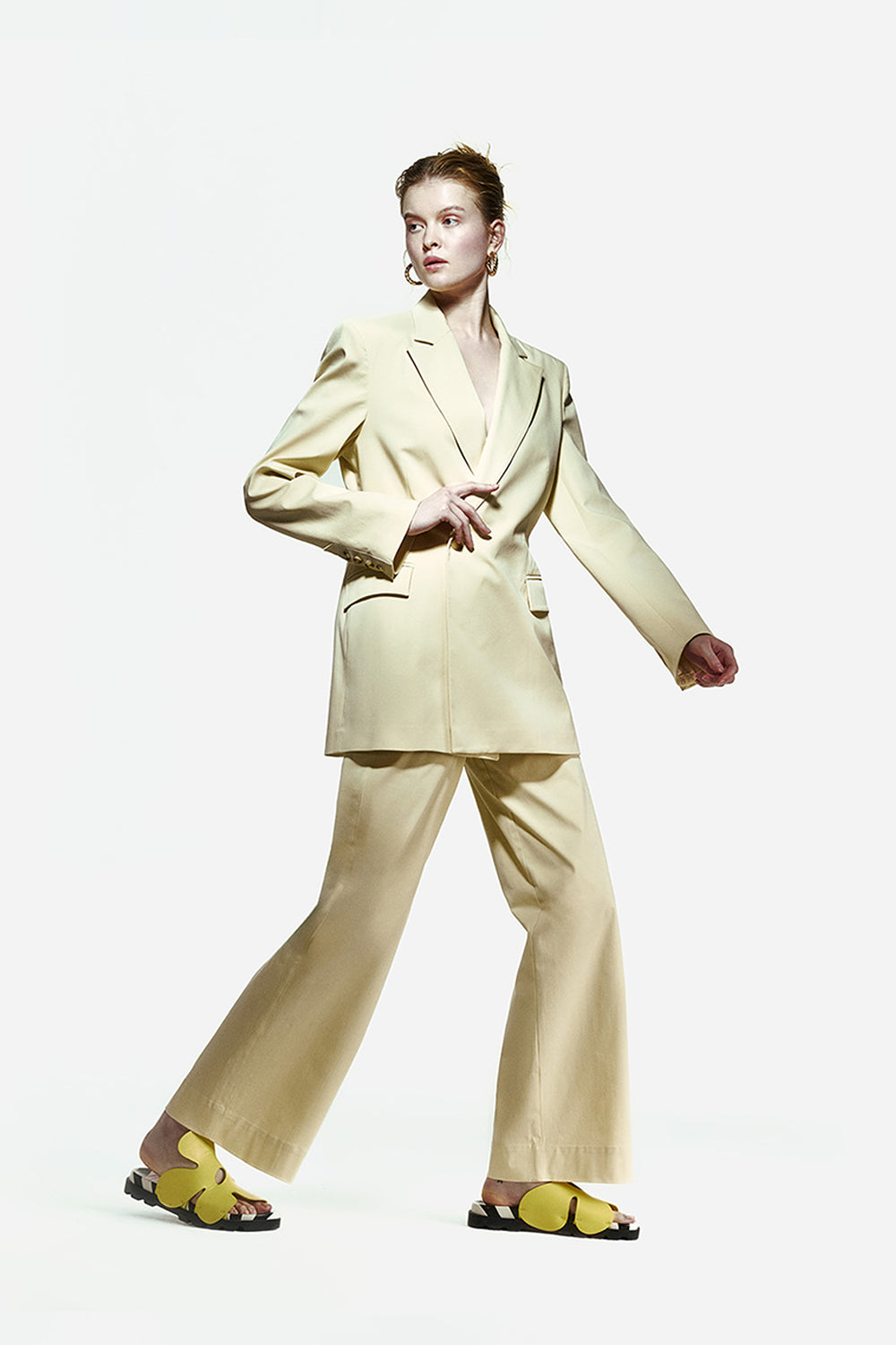 Peploum-Toba Jacket In Eggnog Yellow-Ceket-2-milagron.live
