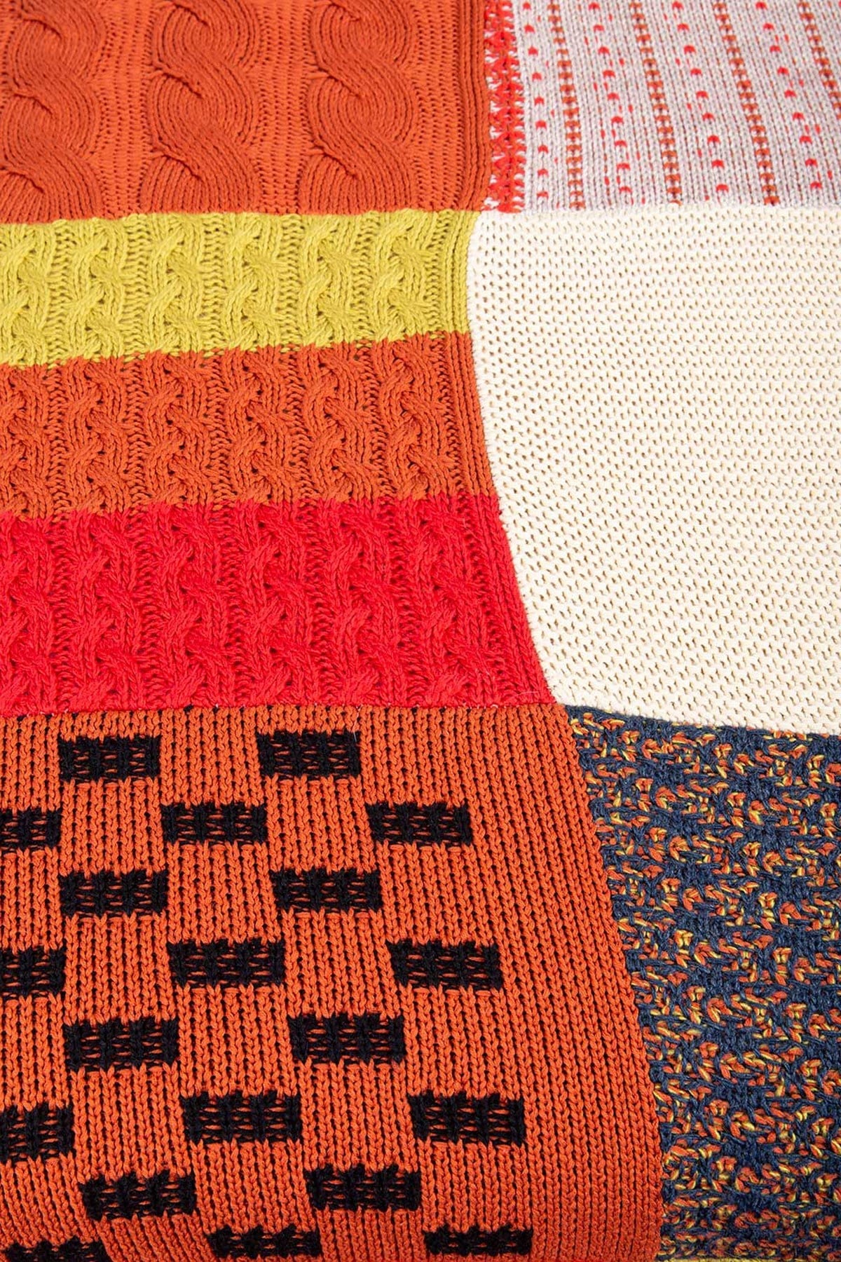 Peraluna Pamuklu Çift Kişilik Patch Battaniye - Multi Renk