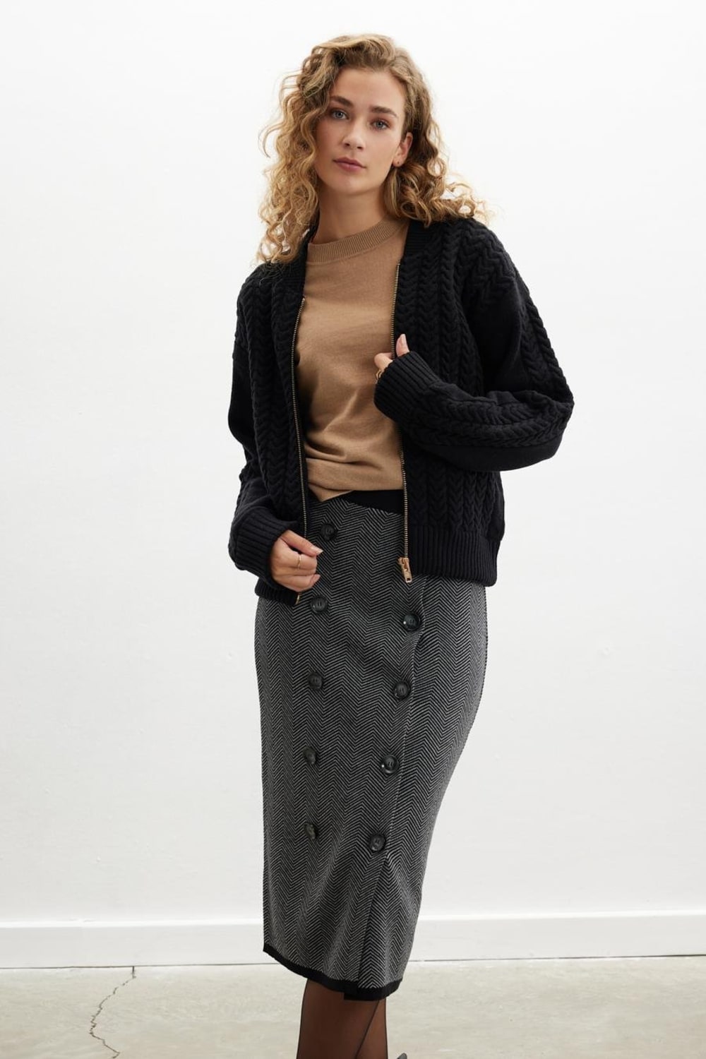 Peraluna-Styleboom X Dover Bomber Jacket Saç örgü Triko Bomber Kadın Triko Ceket-Ceket-7-milagron.live