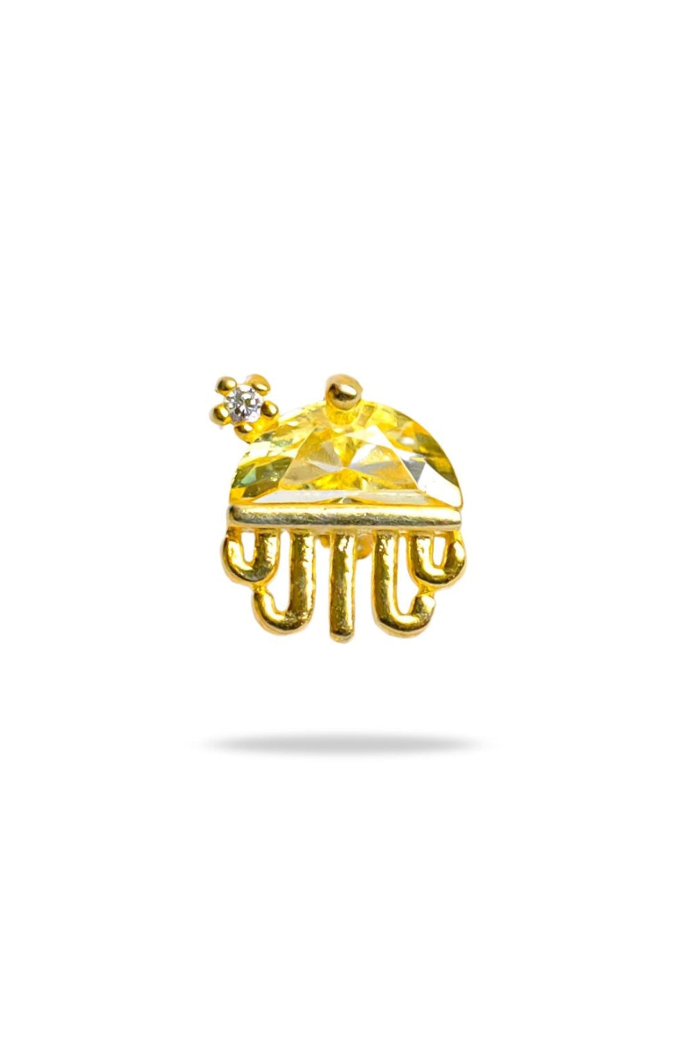 Pia Yuli-Yellow Jellyfish Piercing-Küpe-1-milagron.live