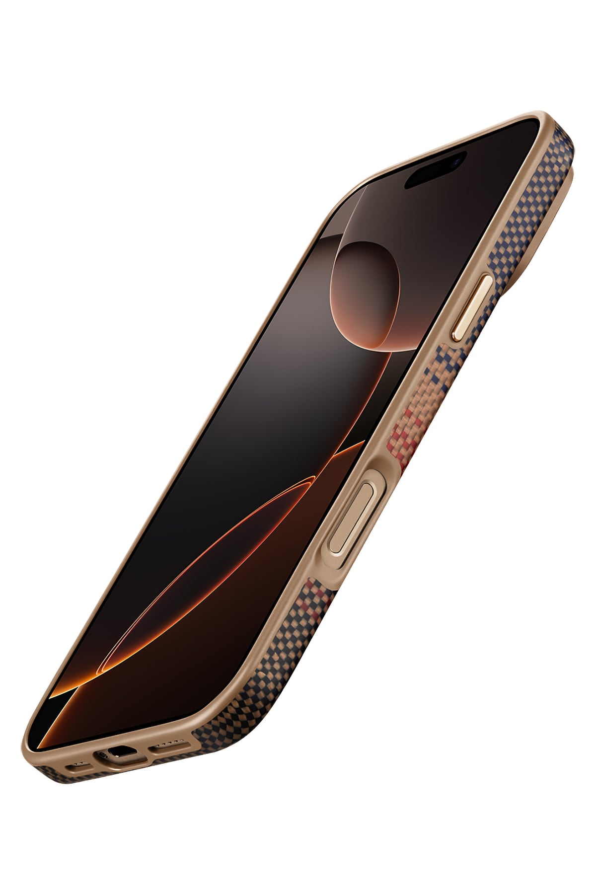 Military-Grade Iphone 16 Pro Magsafe Uyumlu Aramid Fiber Kılıf Sunset