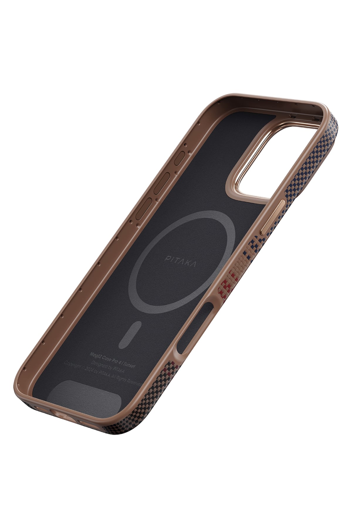 Military-Grade Iphone 16 Pro Magsafe Uyumlu Aramid Fiber Kılıf Sunset