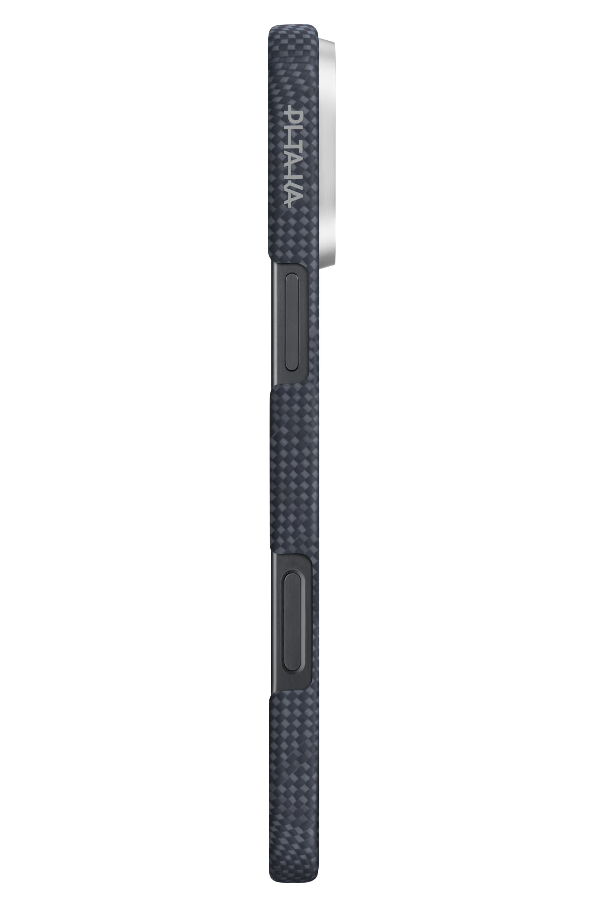 Monogram Iphone 16 Pro Magsafe Uyumlu Aramid Fiber Kılıf Mavi Siyah