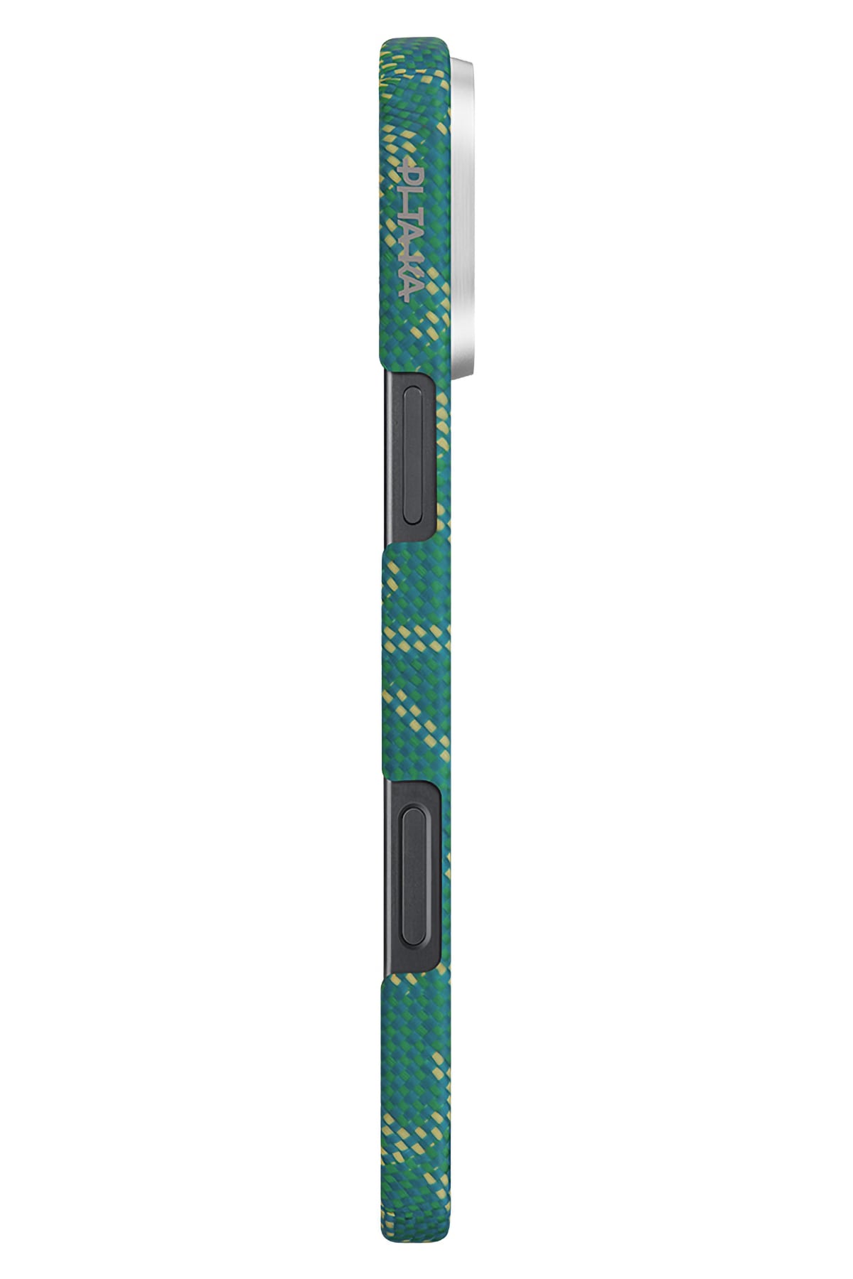Monogram Iphone 16 Pro Magsafe Uyumlu Aramid Fiber Kılıf Yeşil