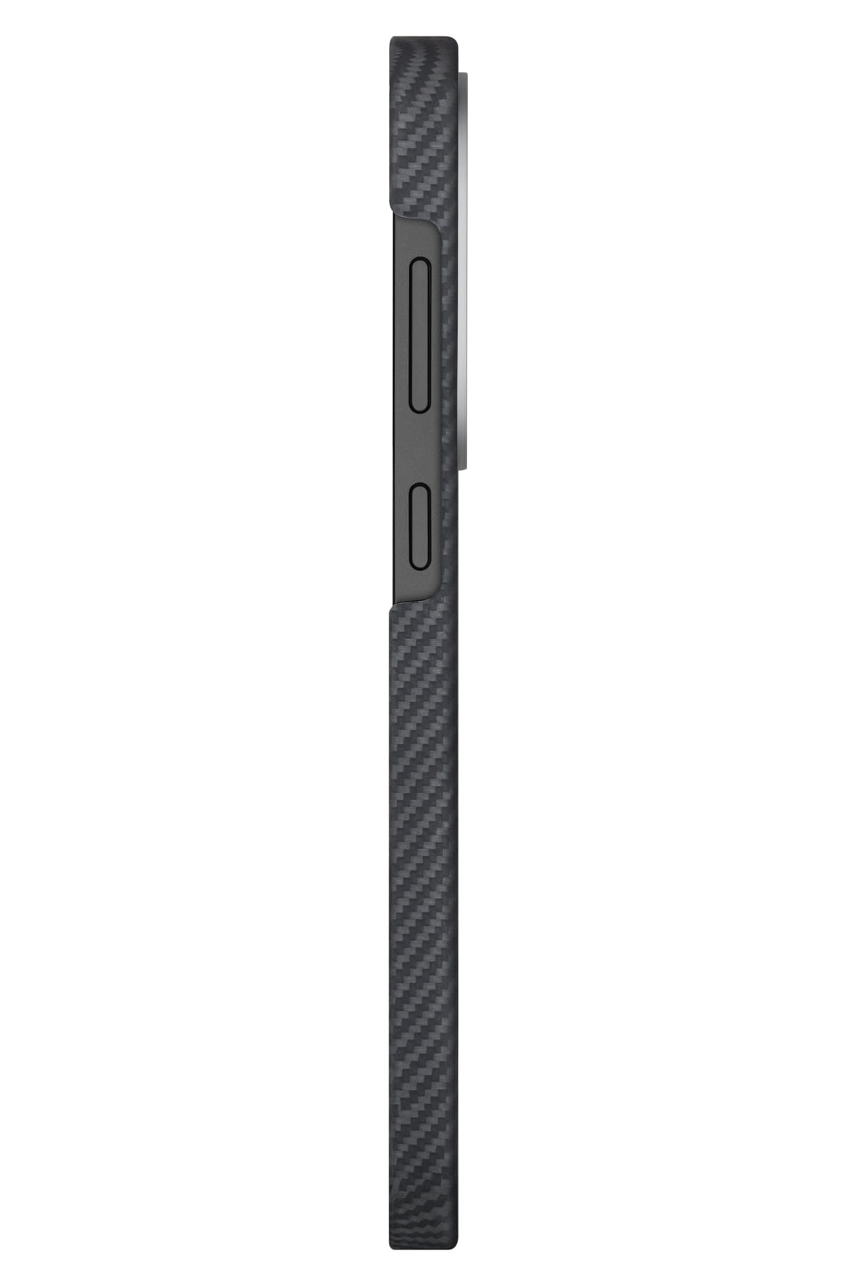 Ultra Slim Galaxy S25 Plus Kılıf Magsafe Uyumlu 600D Aramid Fiber Black-Grey Twill