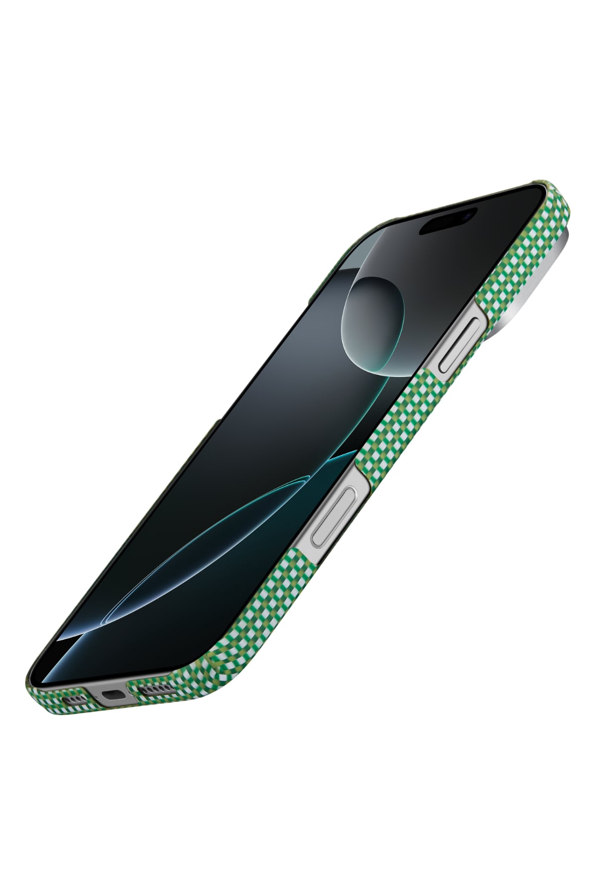 Ultra Slim Iphone 16 Pro Max Magsafe Uyumlu Aramid Fiber Kılıf Forest Green