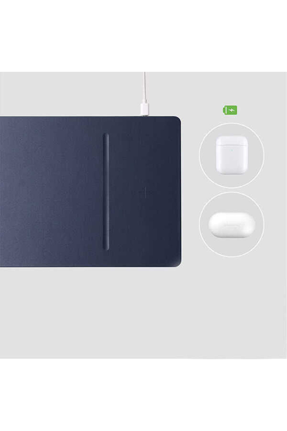 Pout-Hands 3 Pro Midnight Blue Wireless Şarjlı Mouse Pad - FAST CHARGING-Mouse Pad-2-milagron.live