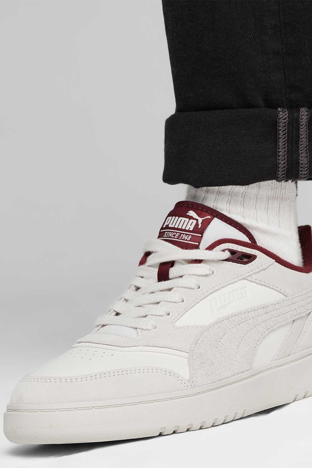 Puma-Doublecourt PRM Warm White Dark Jasper-Sneakers-6-milagron.live
