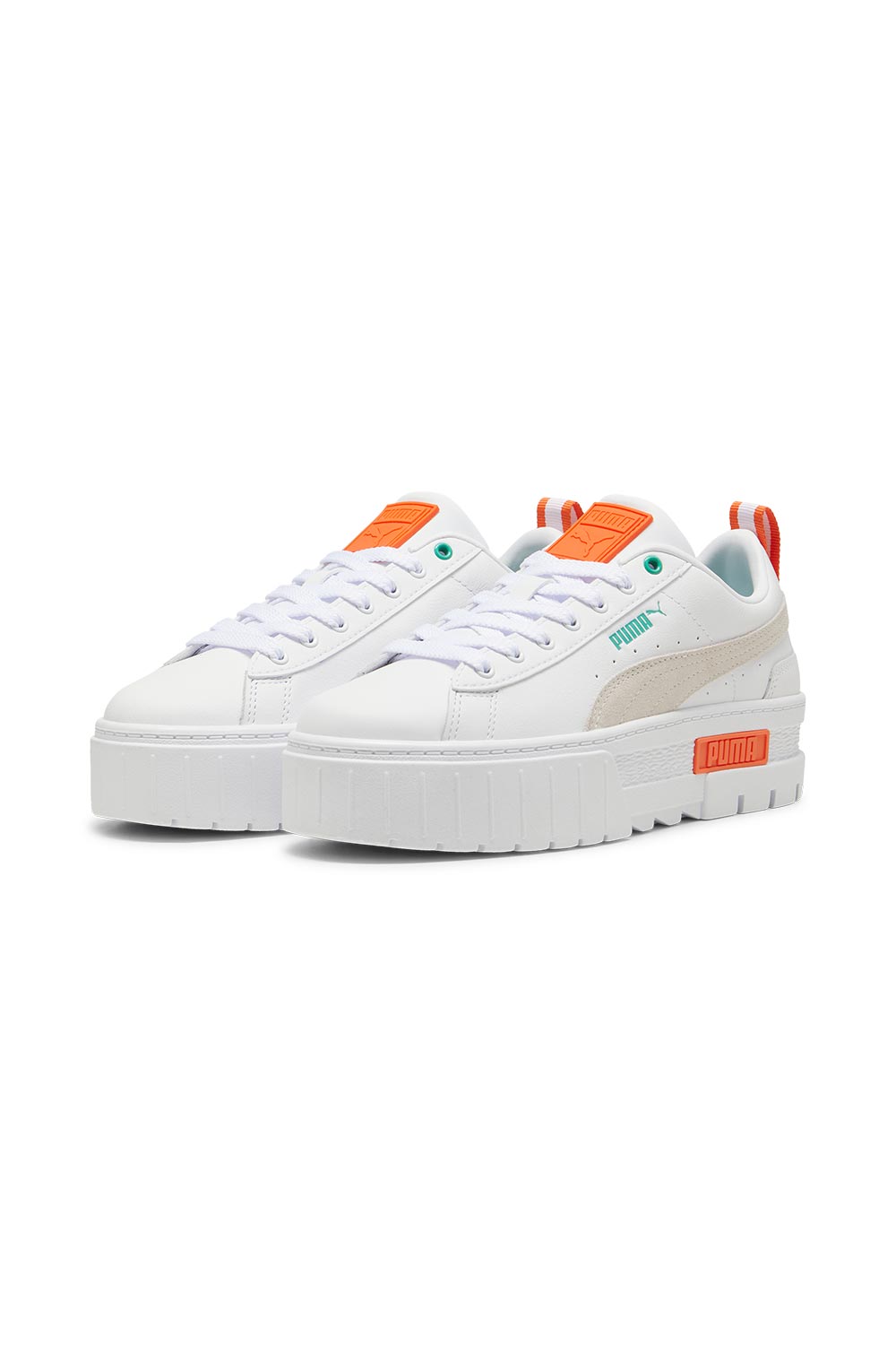 Puma-Mayze Lth Wn s PUMA White Flame Flicker-Sneakers-3-milagron.live