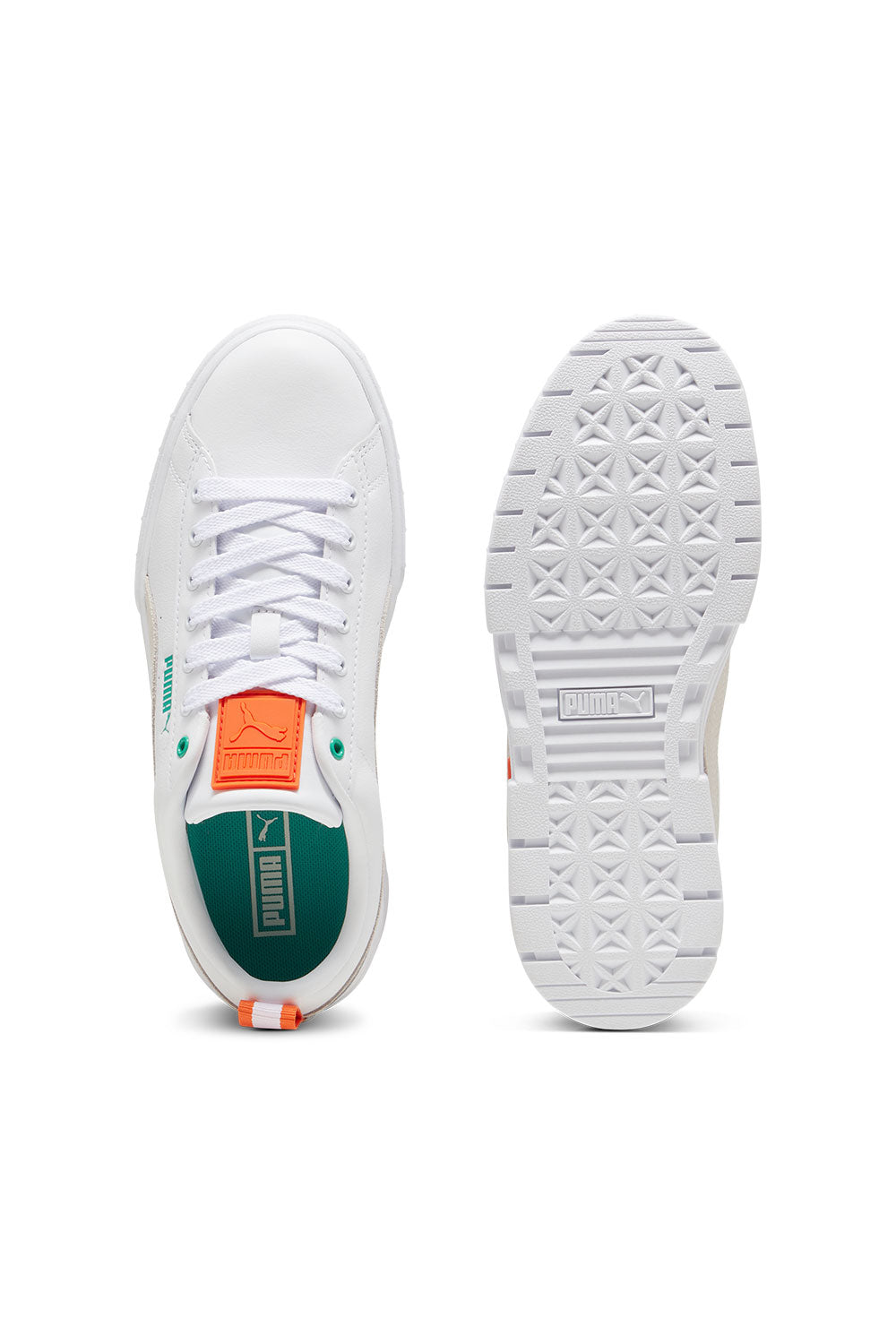 Puma-Mayze Lth Wn s PUMA White Flame Flicker-Sneakers-4-milagron.live