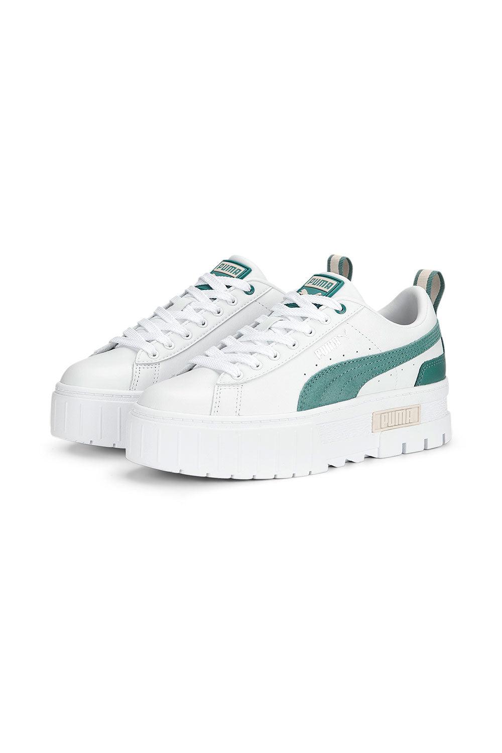 Puma-Mayze Lth Wns PUMA White-Adriatic-Sneakers-3-milagron.live