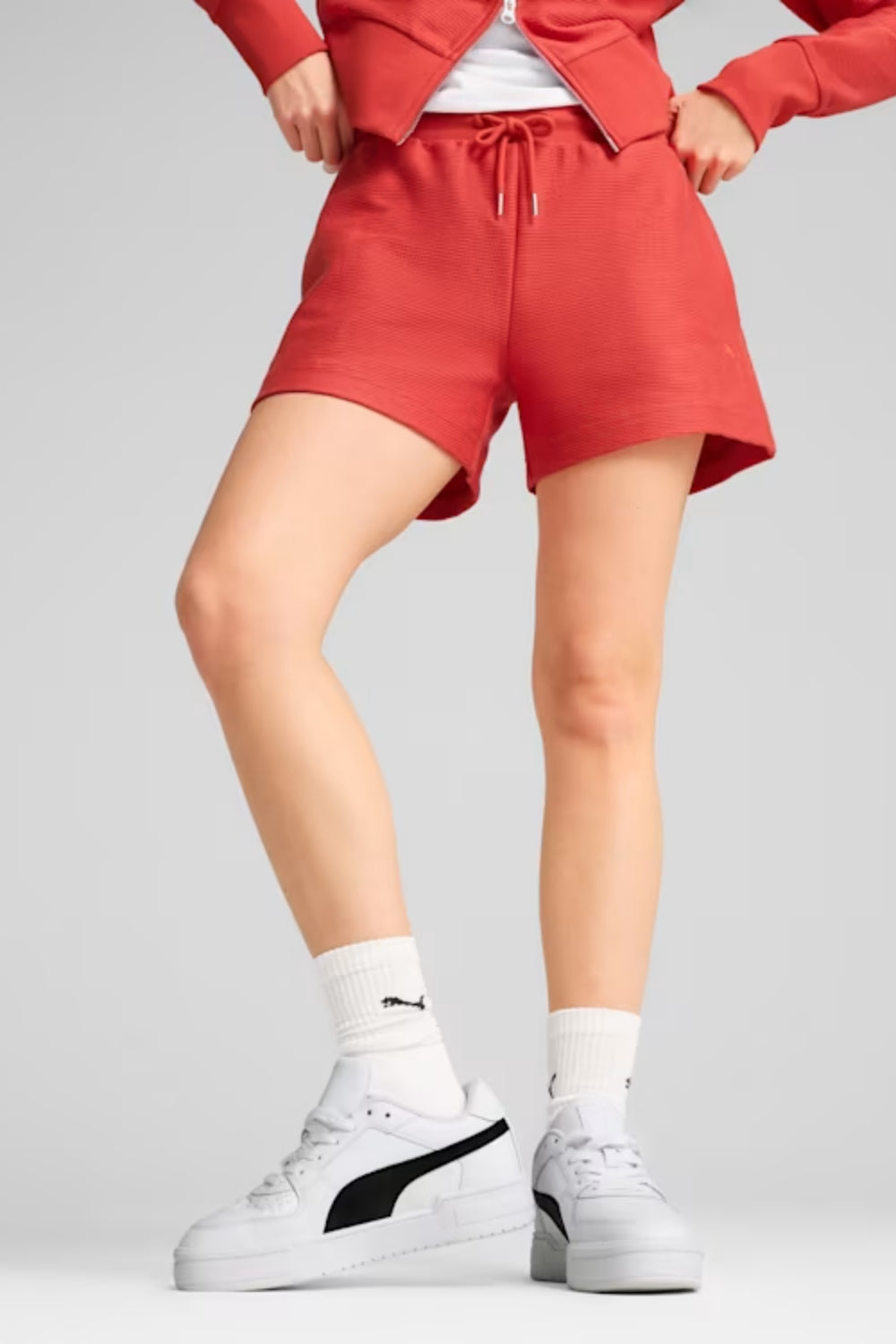 Puma-PREMIUM ESS A-Line Shorts 4 Jacquard Red-Şort-3-milagron.live
