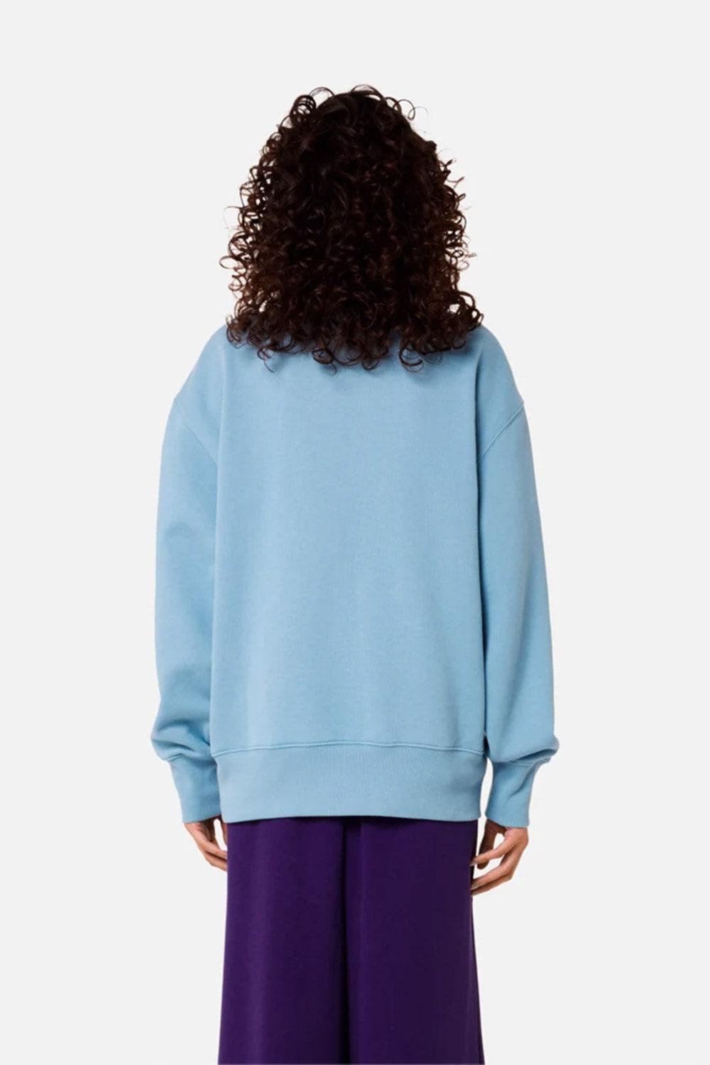 Puma-PUMA x AMI Half-Zip Sweatshirt Faded Denim-Sweatshirts & Hoodies-4-milagron.live