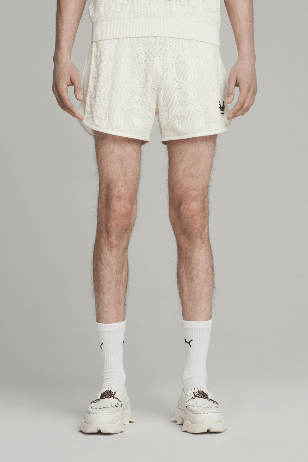 Puma-PUMA x PALOMO T7 Shorts-Warm White-Şort-1-milagron.live