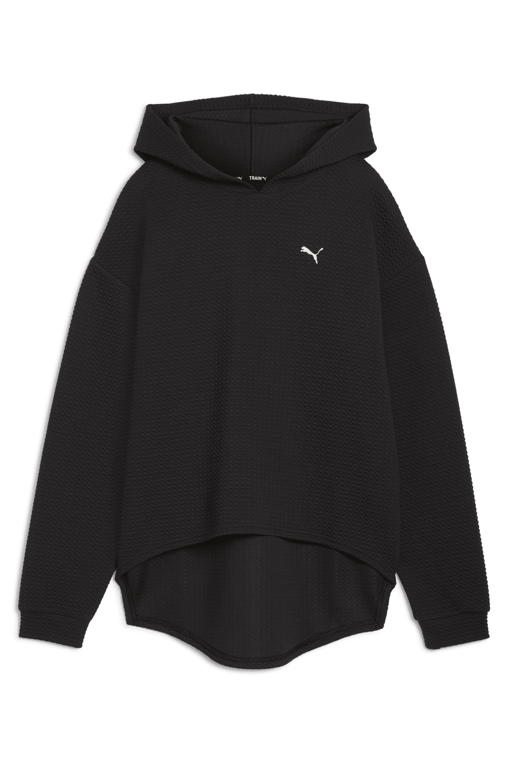 Puma-Q4 Studio Textured Hoody Puma Black-Sweatshirts & Hoodies-1-milagron.live