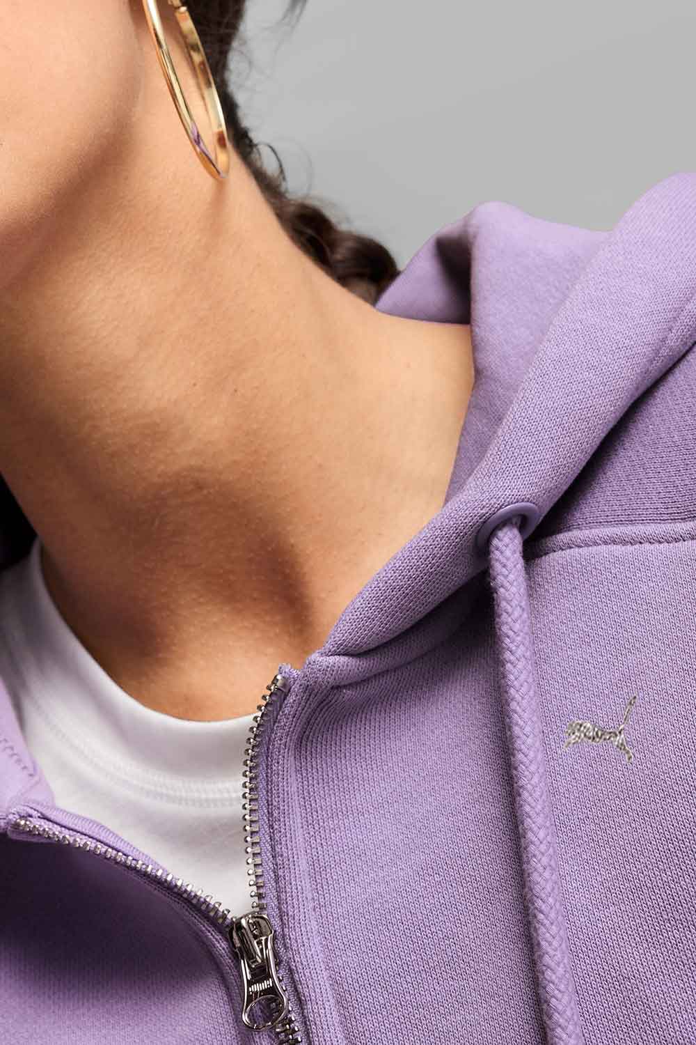 Puma-THE FAST RACE FZ Hoodie Lavender Alert-Sweatshirts & Hoodies-6-milagron.live