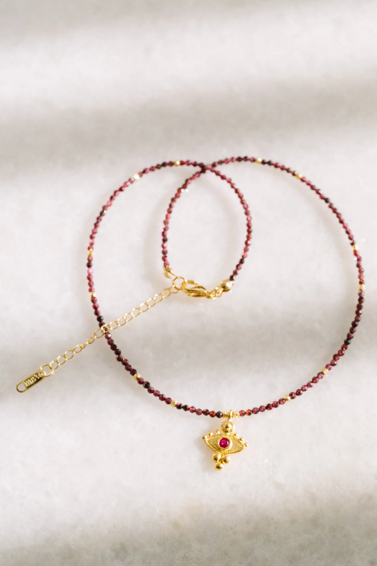 Lumina Lal Taşı Ve Yakut Kolye - Ruby Red