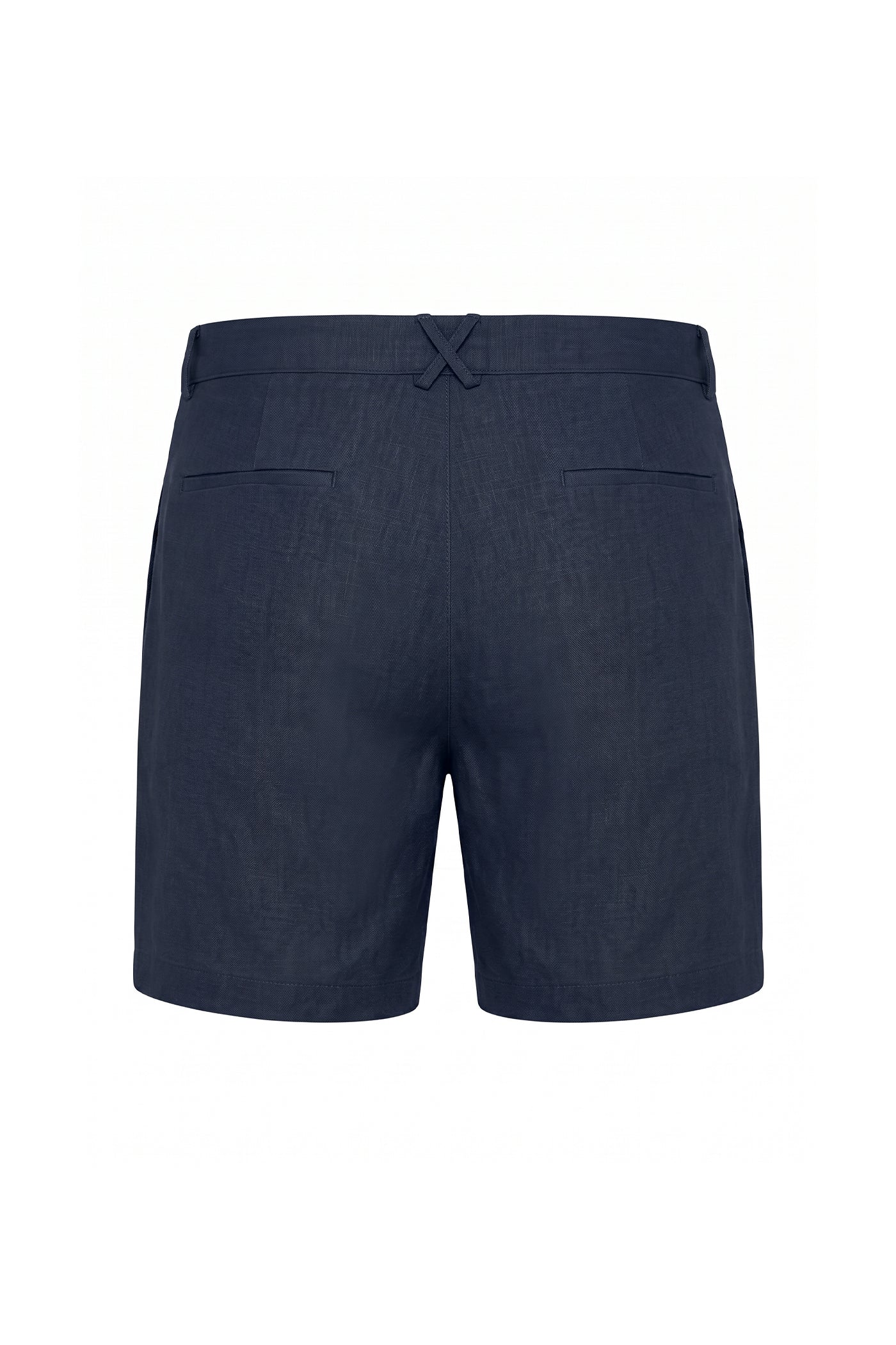 Erkek Relaxed Fit Rest Club Linen Short - Lacivert