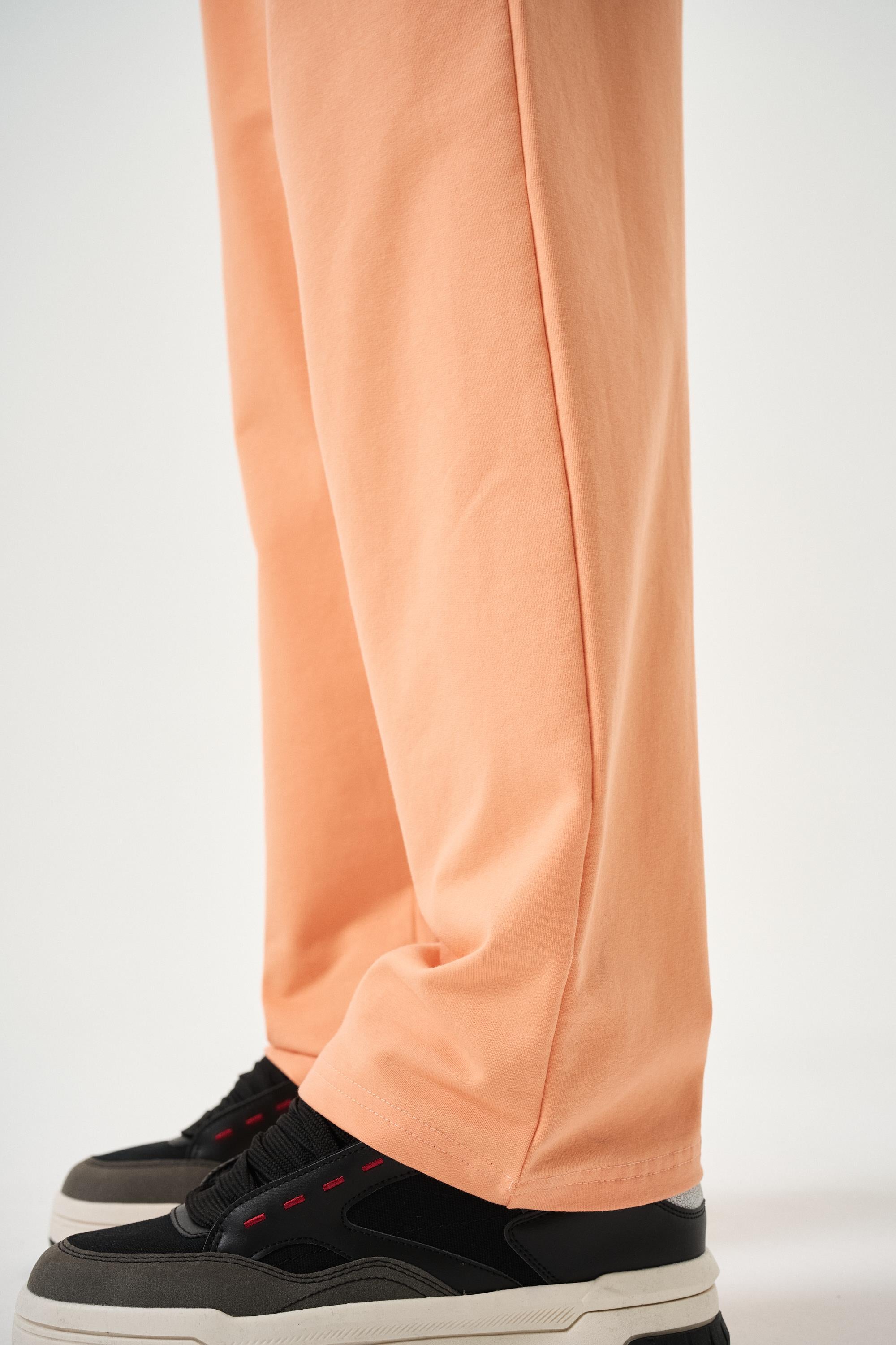 Erkek Basic Baggy Eşofman Altı Şeftali