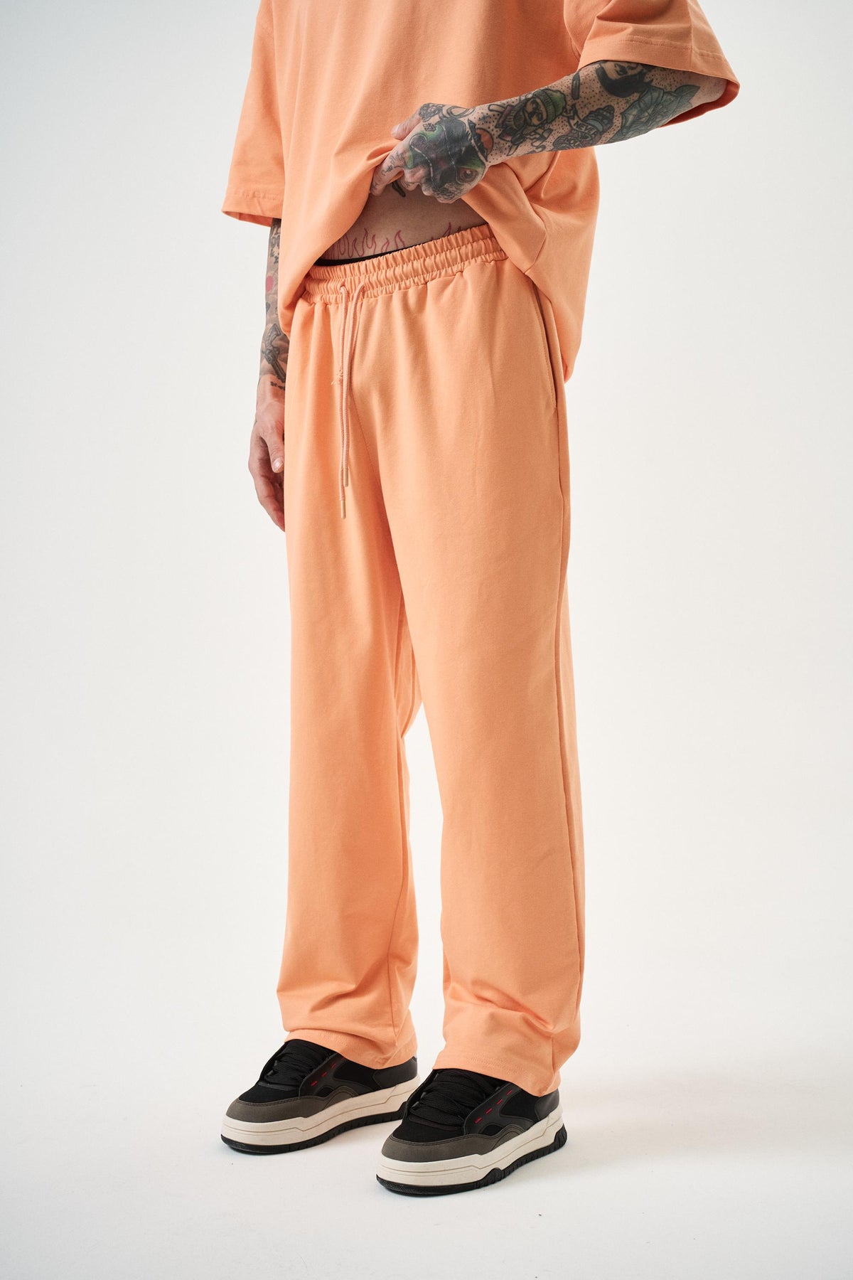 Erkek Basic Baggy Eşofman Altı Şeftali