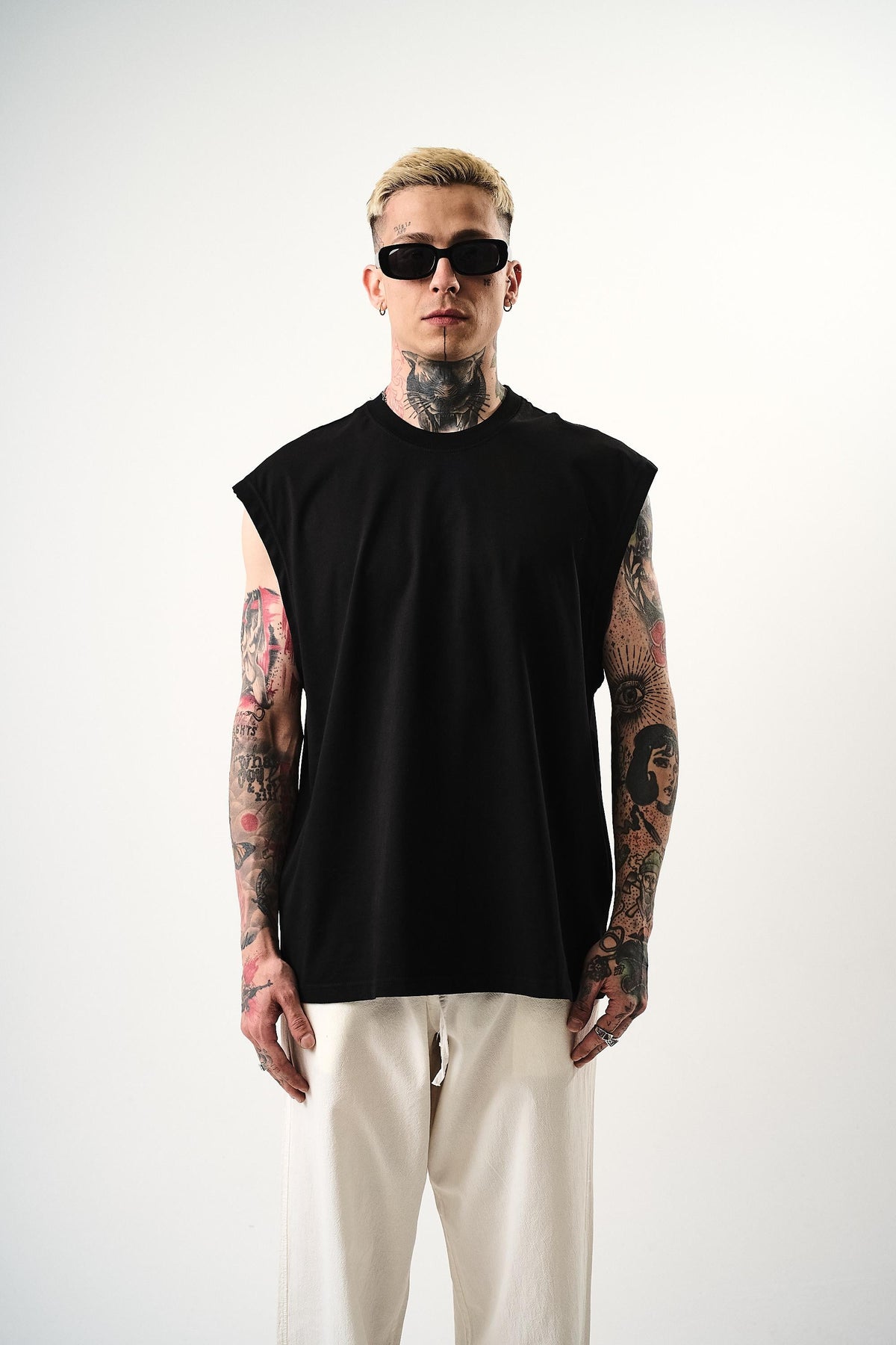 Erkek Basic Tank Top Atlet Siyah