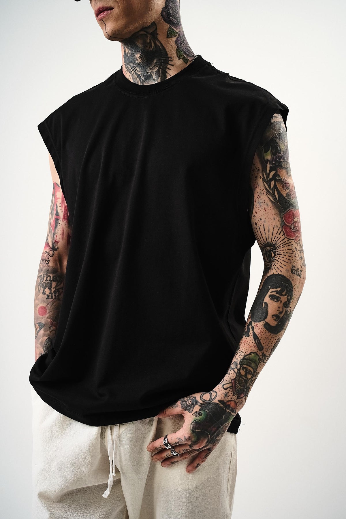Erkek Basic Tank Top Atlet Siyah