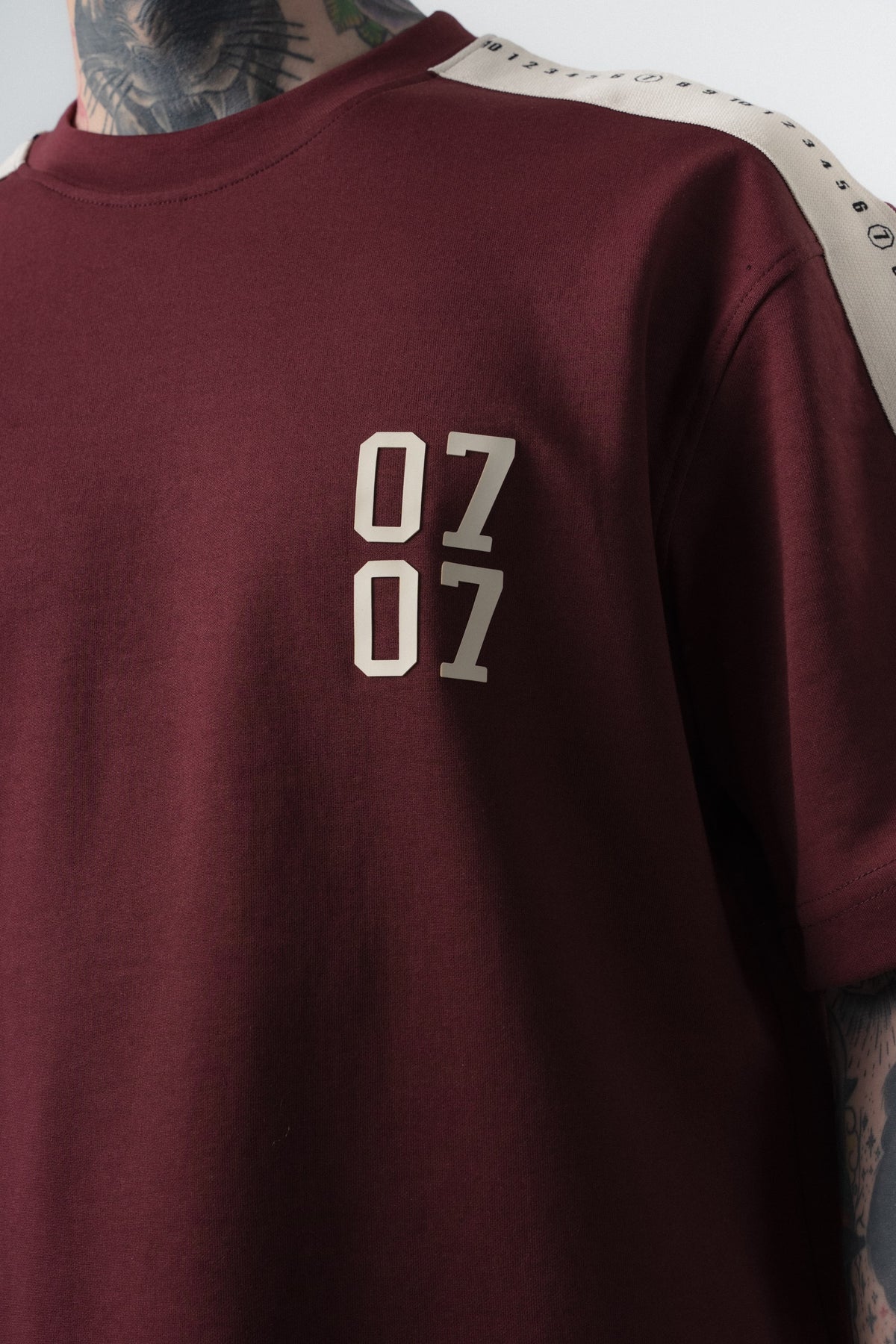 Erkek 07 Şerit Detaylı Regular Fit Eşofman Takımı Bordo
