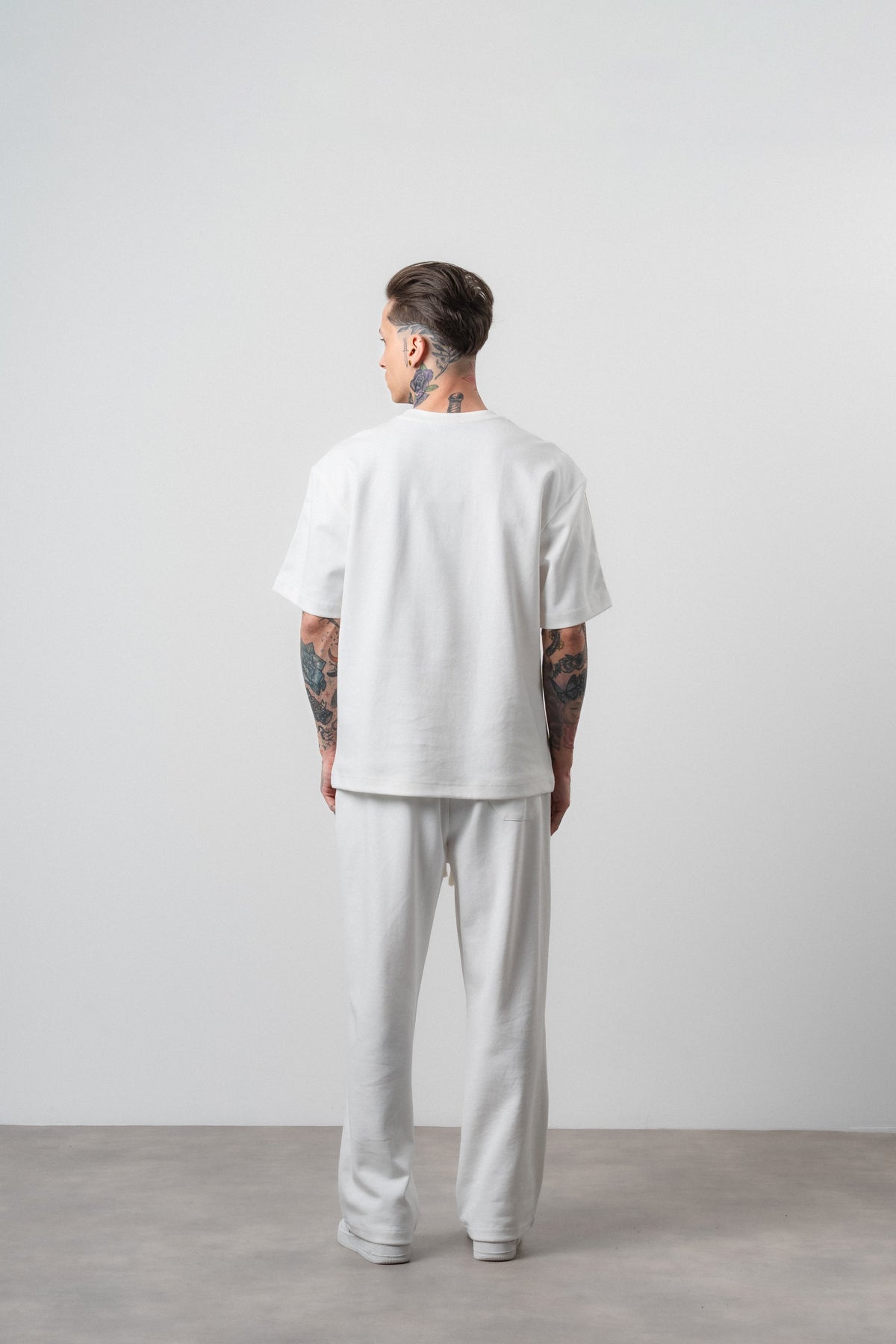 Erkek 07 Şerit Detaylı Regular Fit Eşofman Takımı Ekru