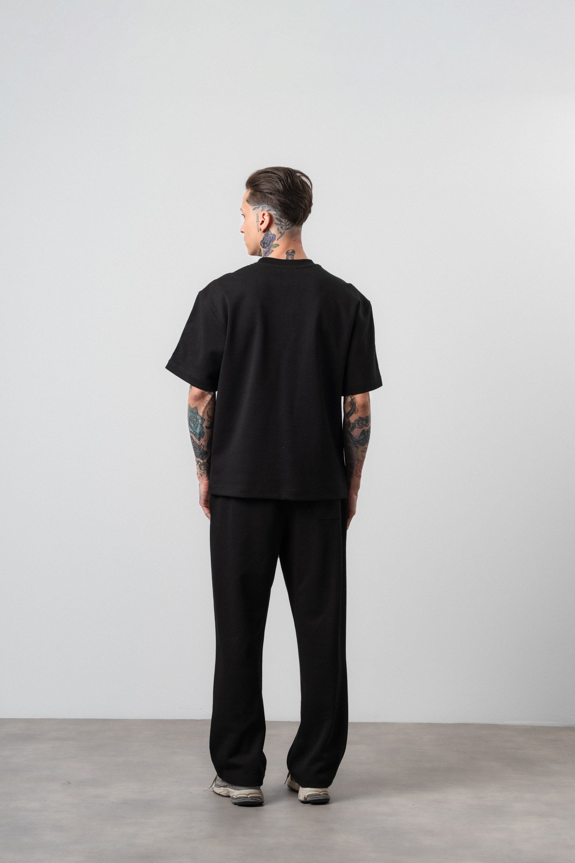 Erkek 07 Şerit Detaylı Regular Fit Eşofman Takımı Siyah