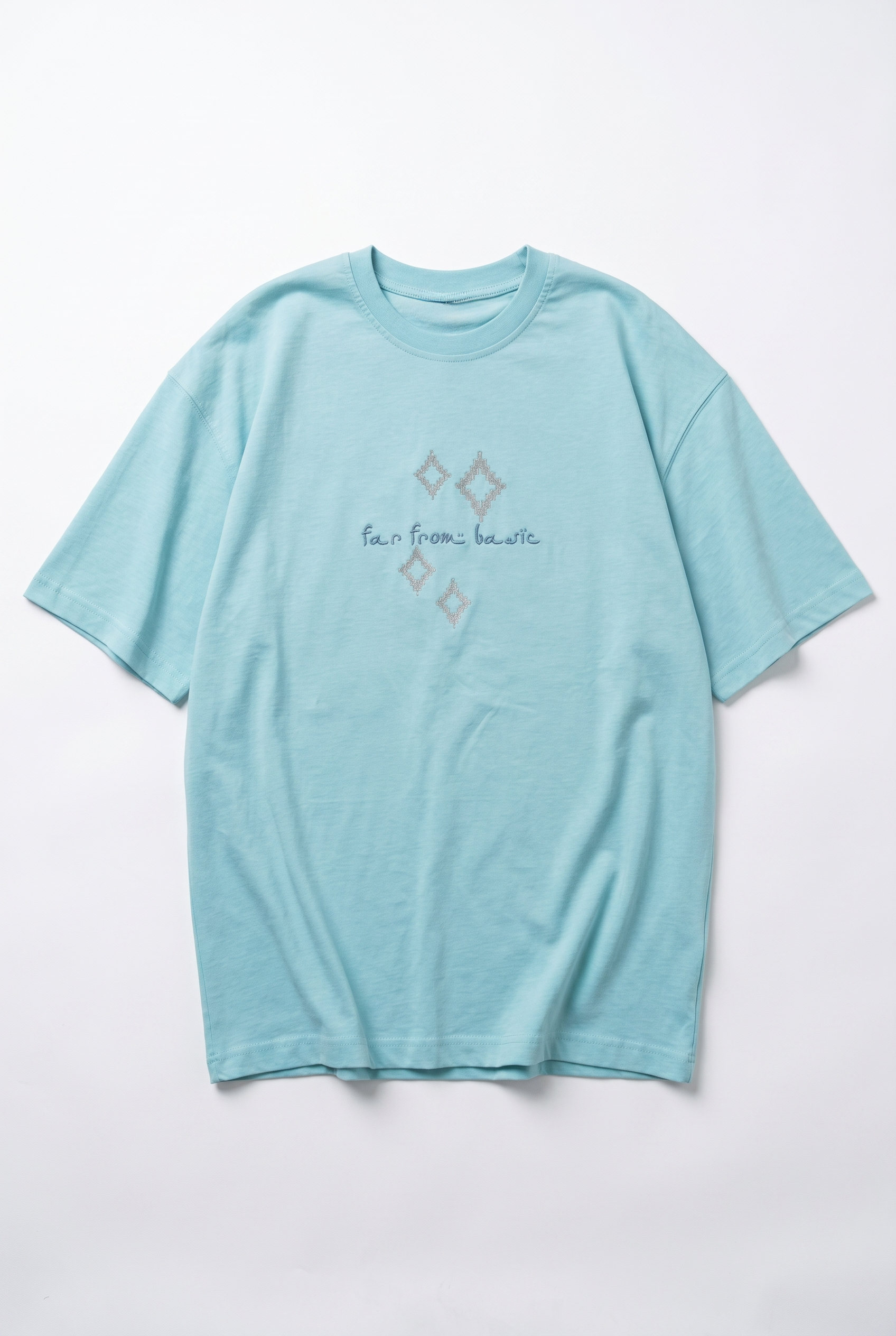 Erkek Ffb Nakış Detaylı Oversize T-Shirt Bebe Mavi