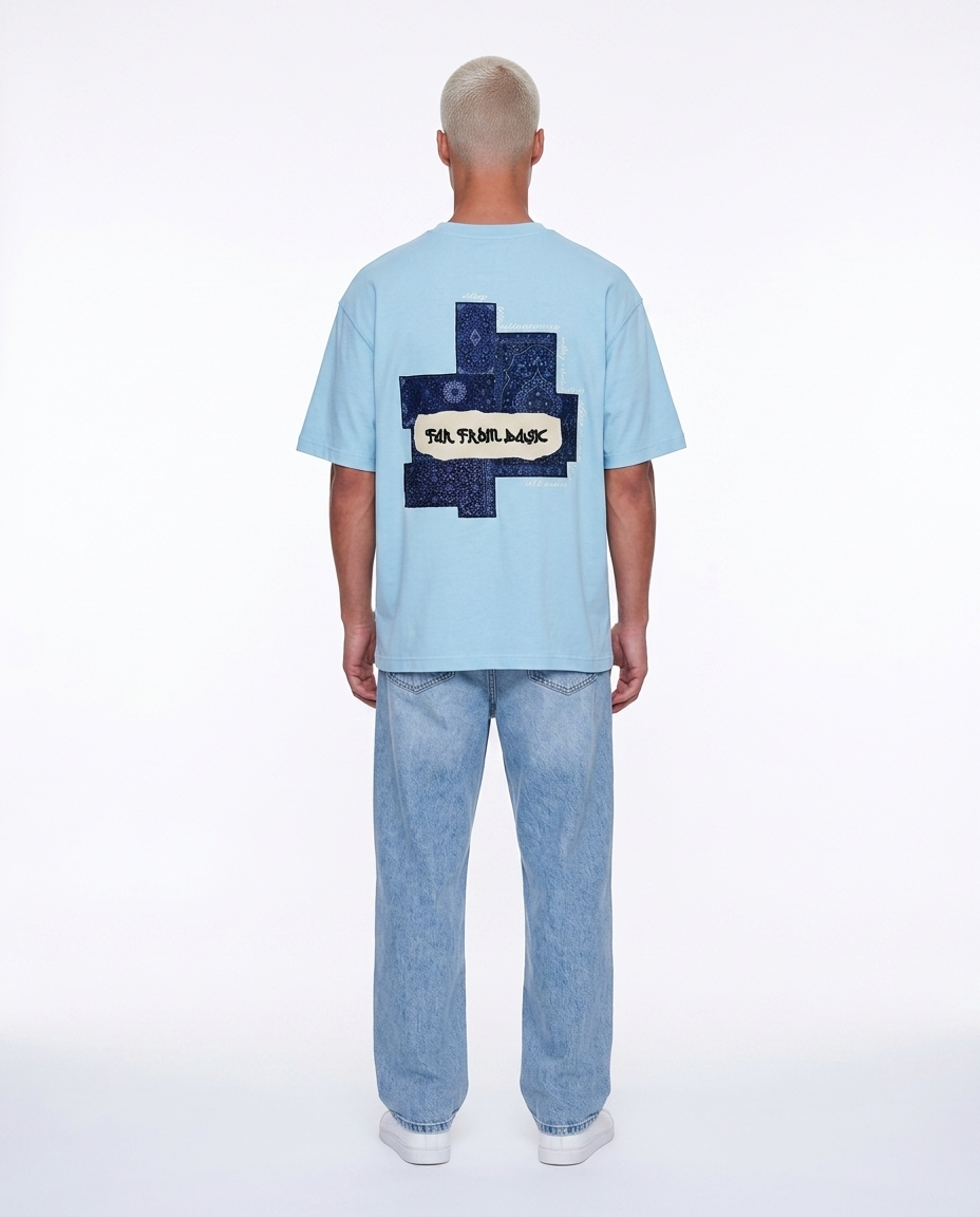 Erkek Ffb Patch Oversize T-Shirt Bebe Mavi