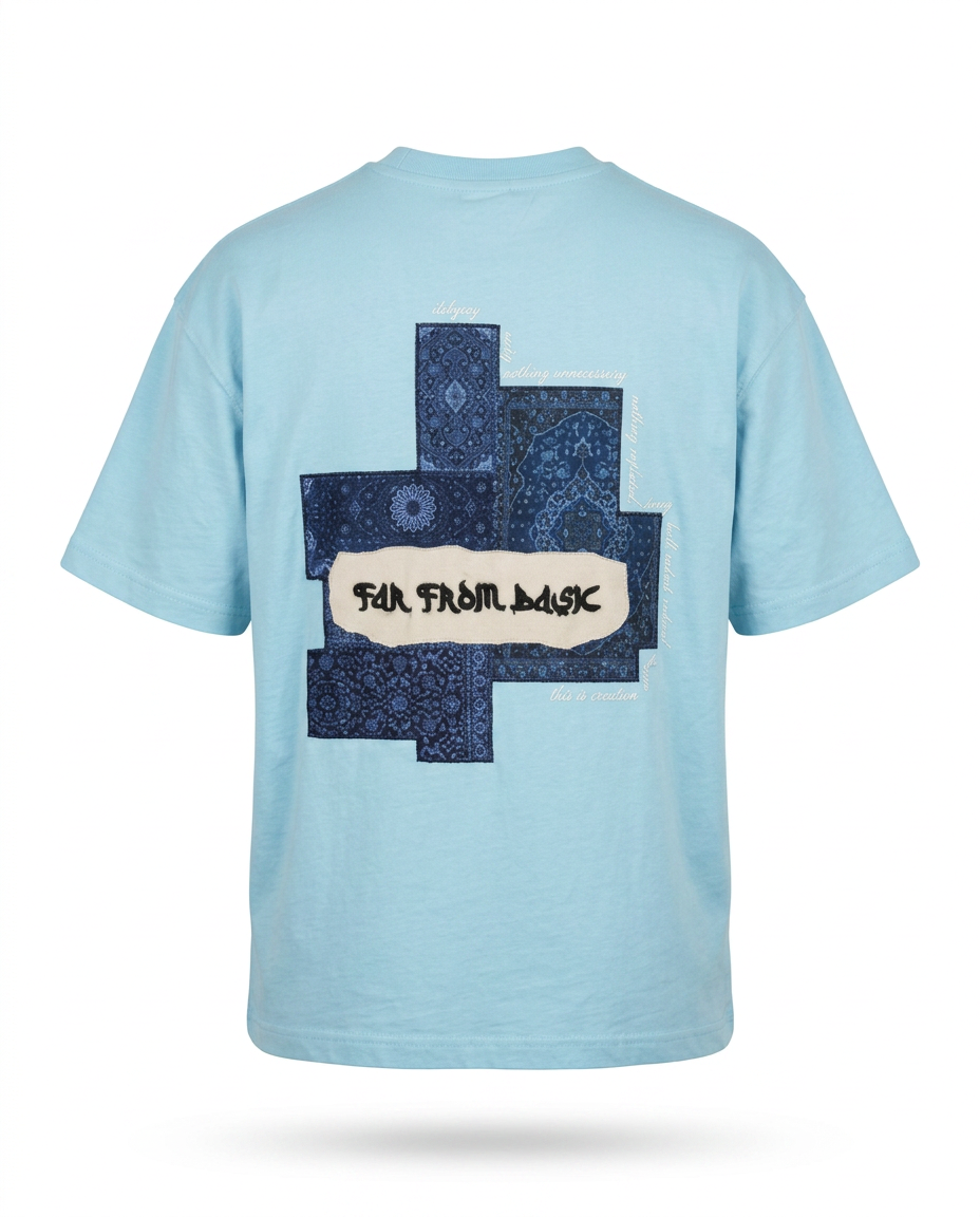 Erkek Ffb Patch Oversize T-Shirt Bebe Mavi