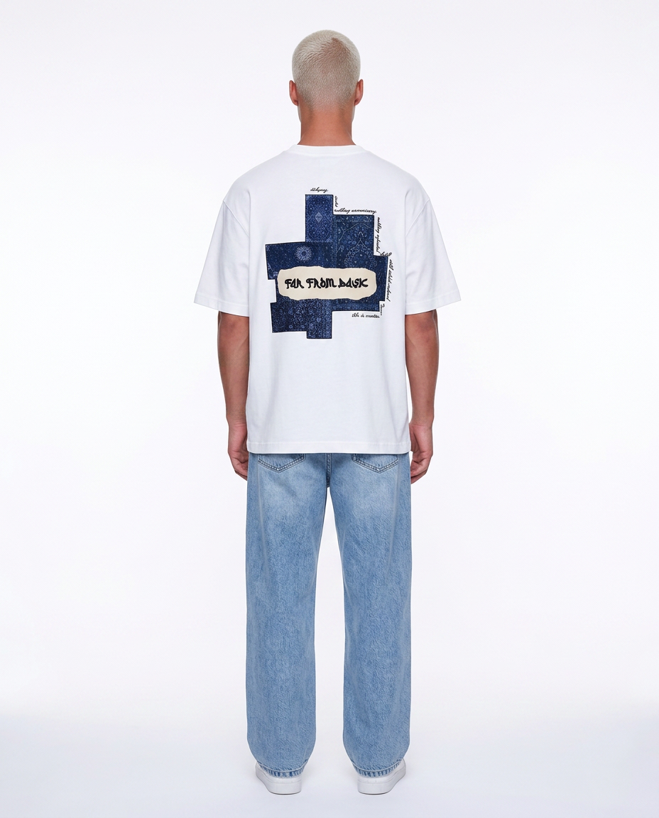Erkek Ffb Patch Oversize T-Shirt Ekru