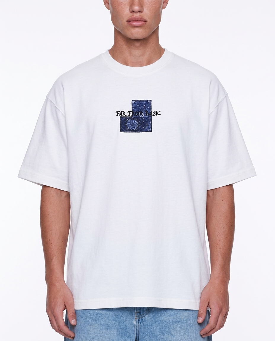 Erkek Ffb Patch Oversize T-Shirt Ekru