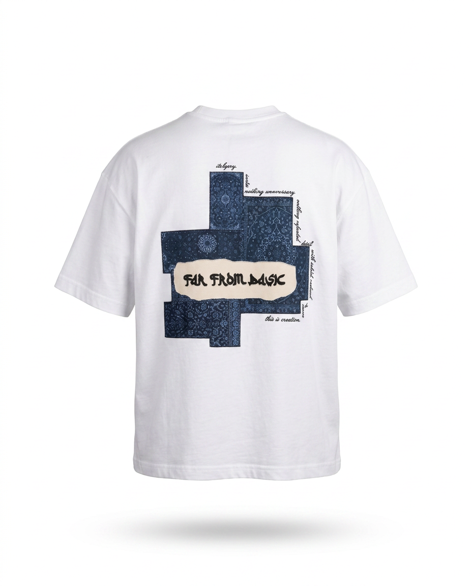 Erkek Ffb Patch Oversize T-Shirt Ekru