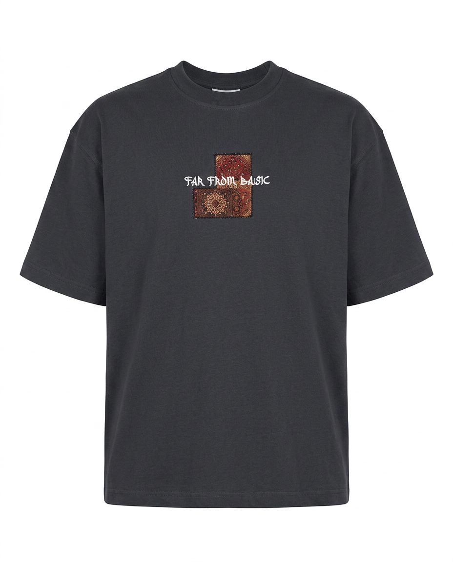 Erkek Ffb Patch Oversize T-Shirt Füme