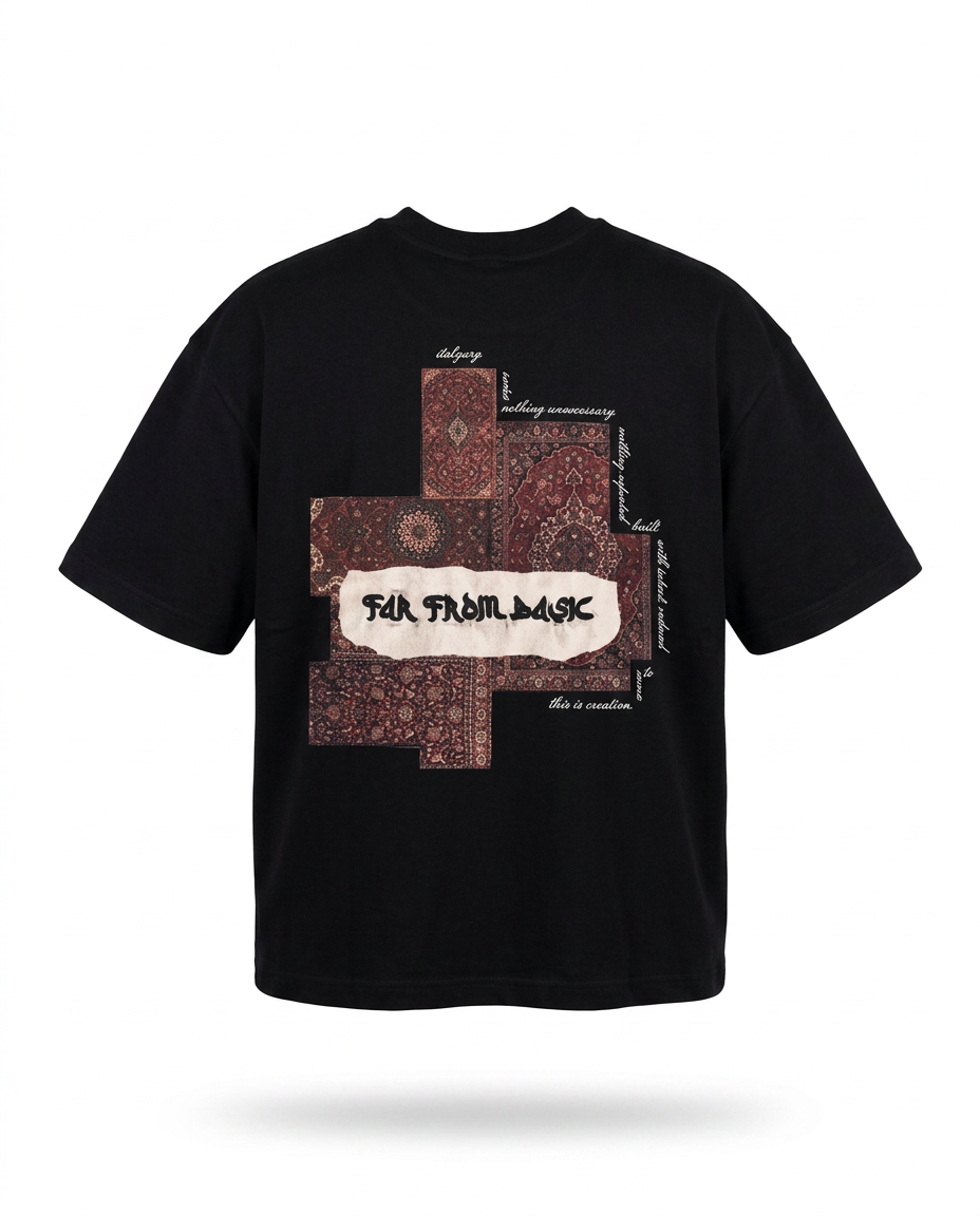 Erkek Ffb Patch Oversize T-Shirt Siyah