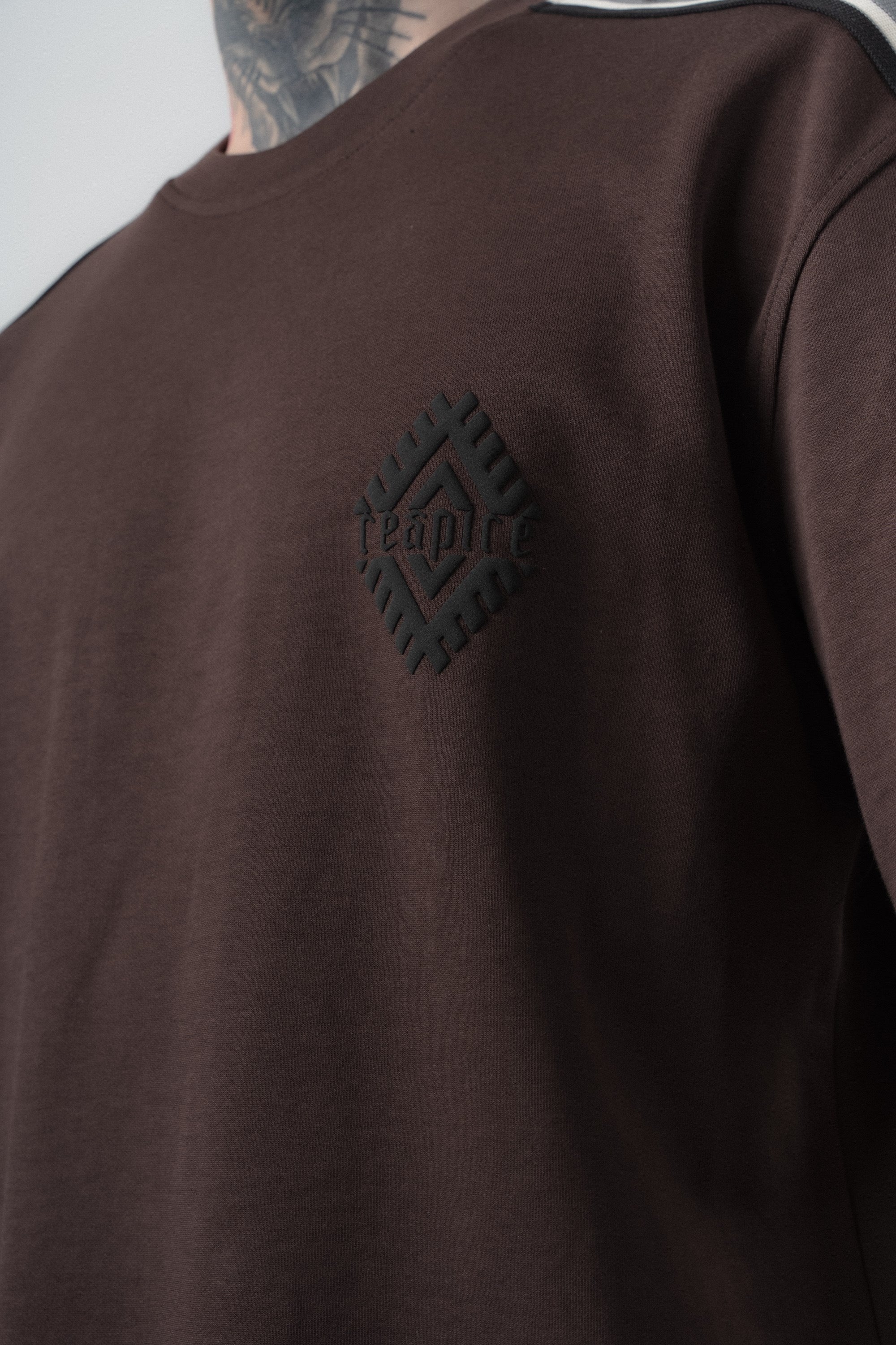 Erkek Şerit Detaylı Regular Fit Eşofman Takımı Kahve