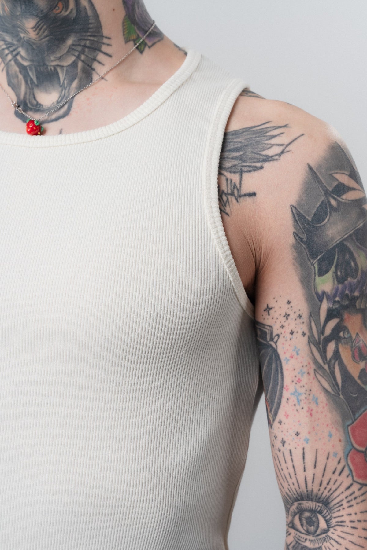 Erkek Tank Top Atlet Ekru