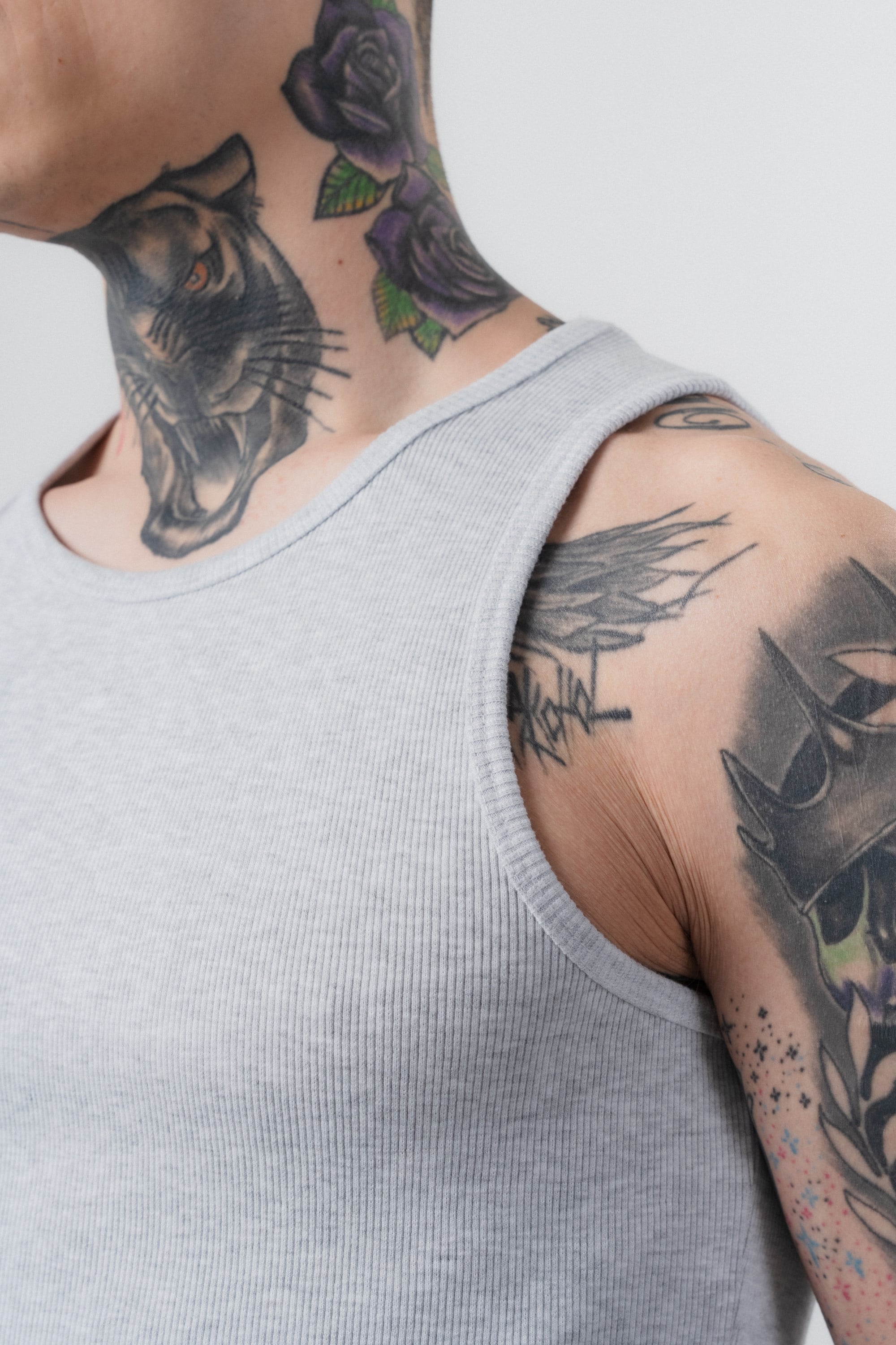 Erkek Tank Top Atlet Gri